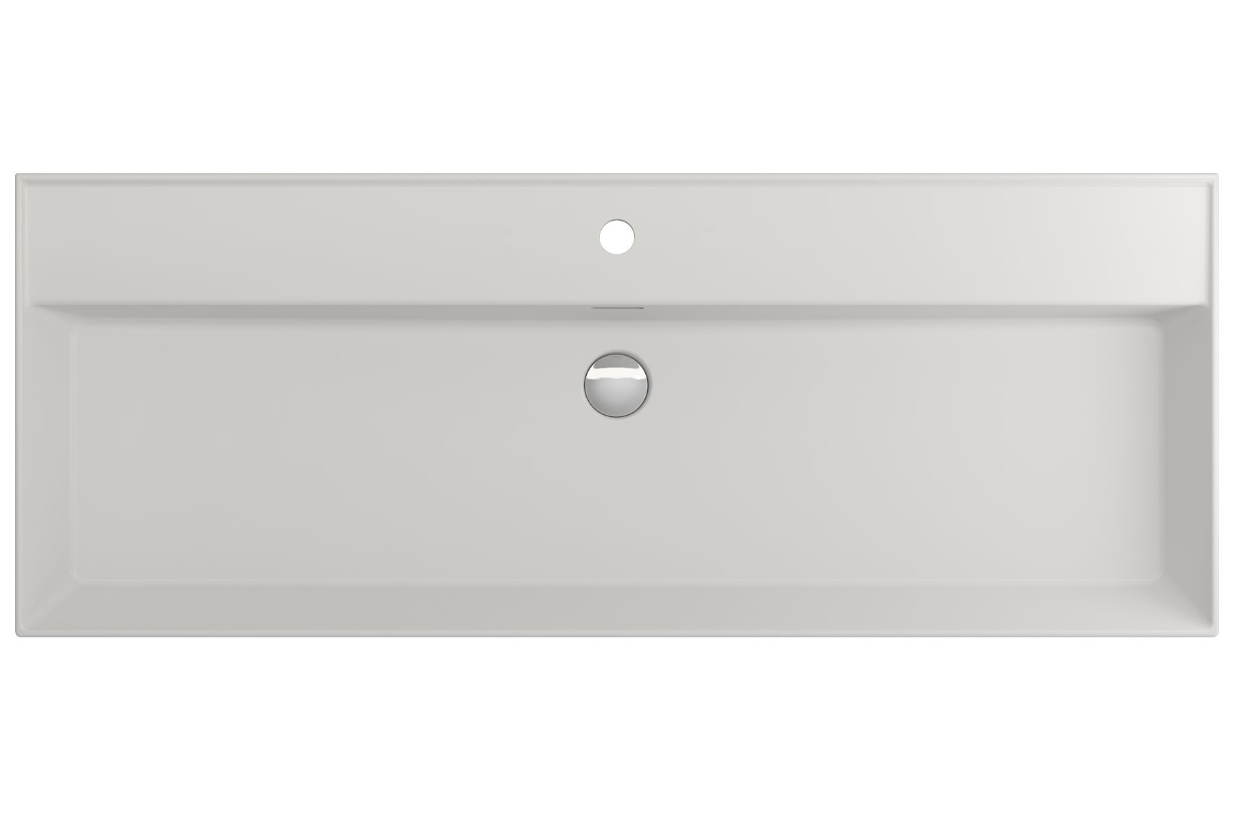 Milano Wall-Mounted Sink Fireclay 47.75 in. 1-Hole with Overflow 1394