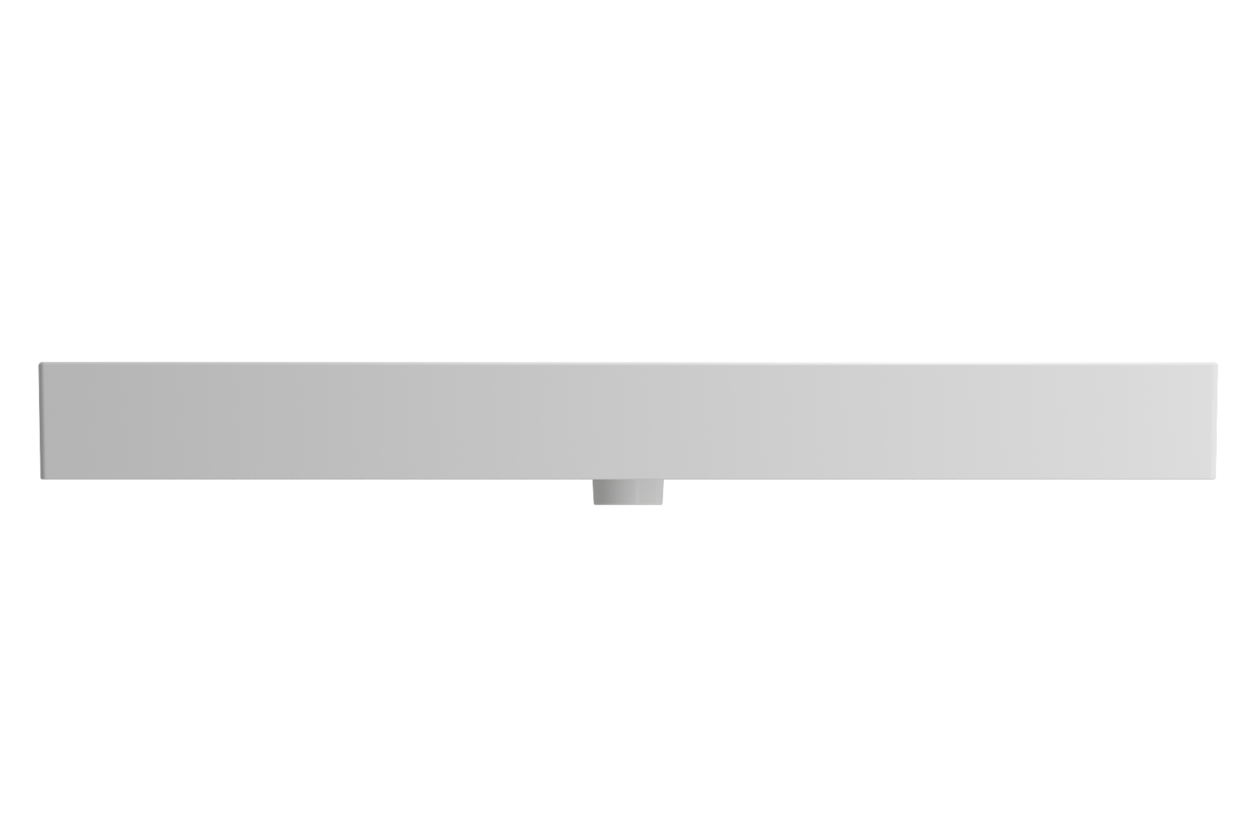 Milano Wall-Mounted Sink Fireclay 47.75 in. 3-Hole with Overflow 1394