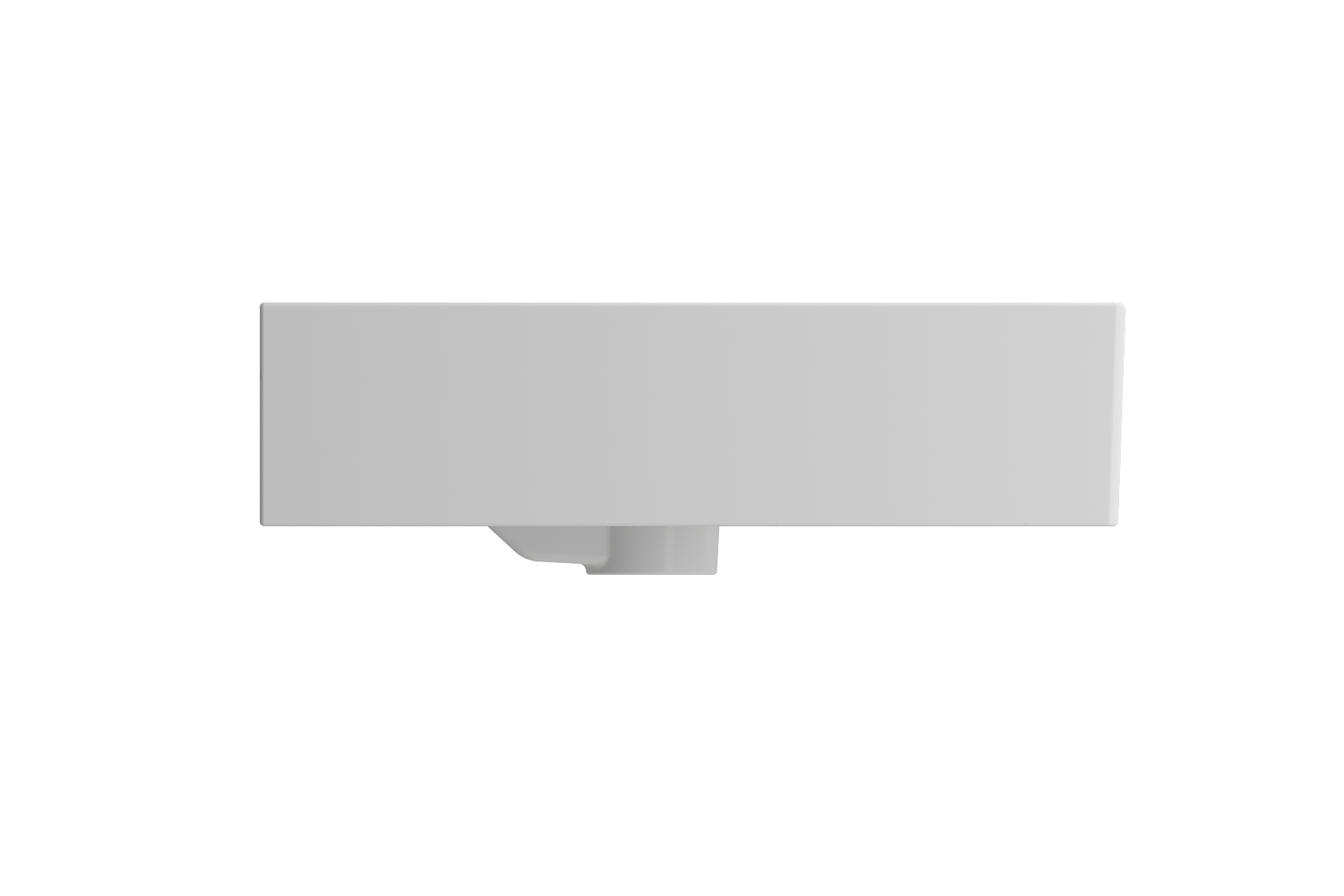 Milano Wall-Mounted Sink Fireclay 47.75 in. 3-Hole with Overflow 1394