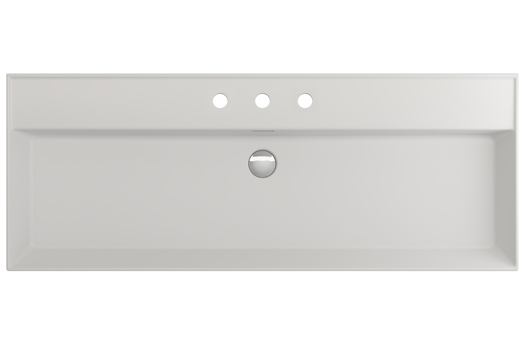 Milano Wall-Mounted Sink Fireclay 47.75 in. 3-Hole with Overflow 1394
