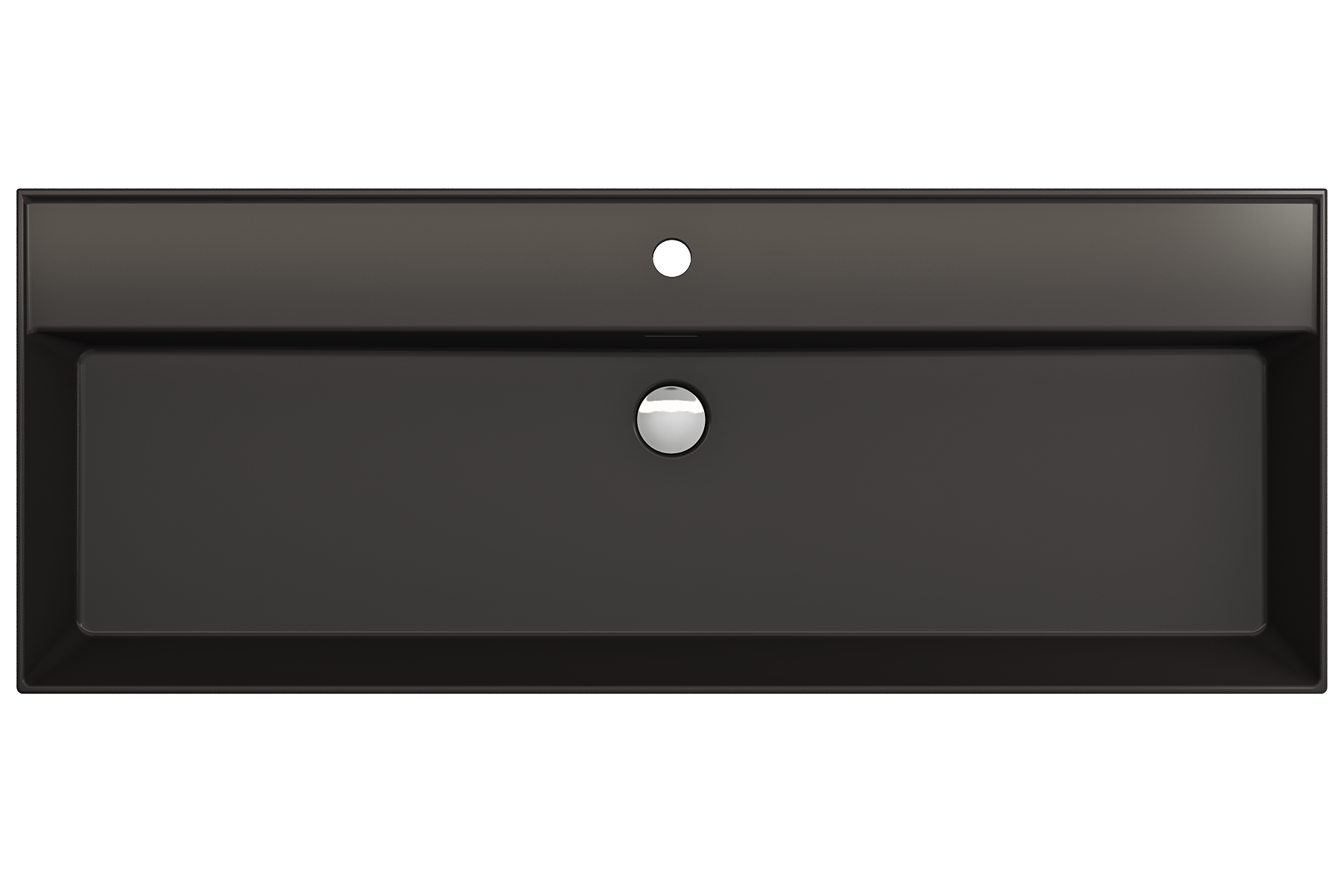 Milano Wall-Mounted Sink Fireclay 47.75 in. 1-Hole with Overflow 1394