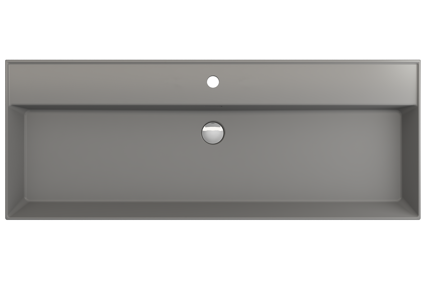 Milano Wall-Mounted Sink Fireclay 47.75 in. 1-Hole with Overflow 1394