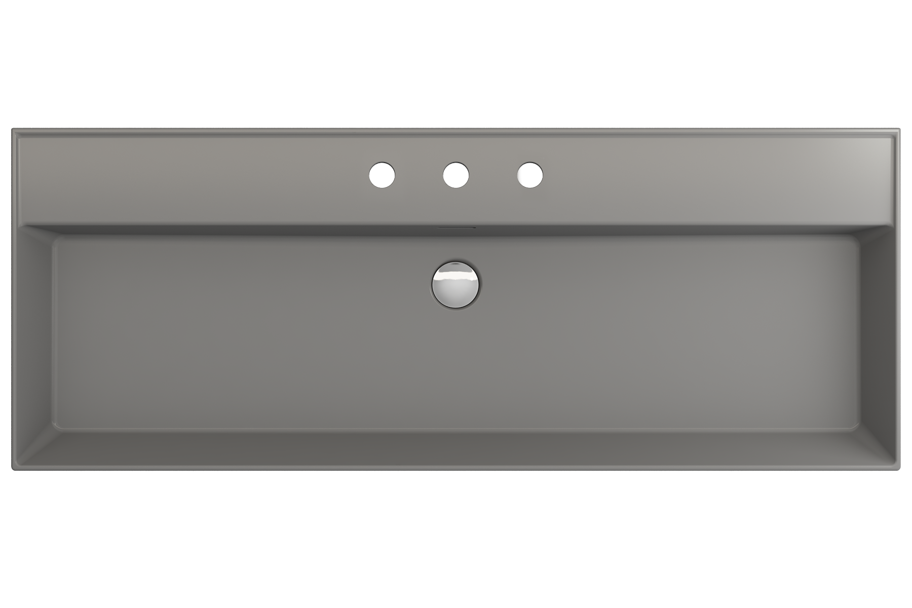 Milano Wall-Mounted Sink Fireclay 47.75 in. 3-Hole with Overflow 1394