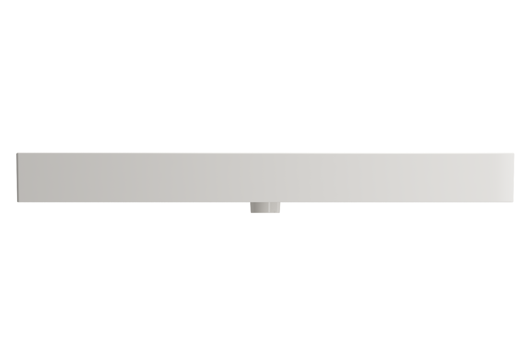 Milano Wall-Mounted Sink Fireclay 47.75 in. 1-Hole with Overflow 1394