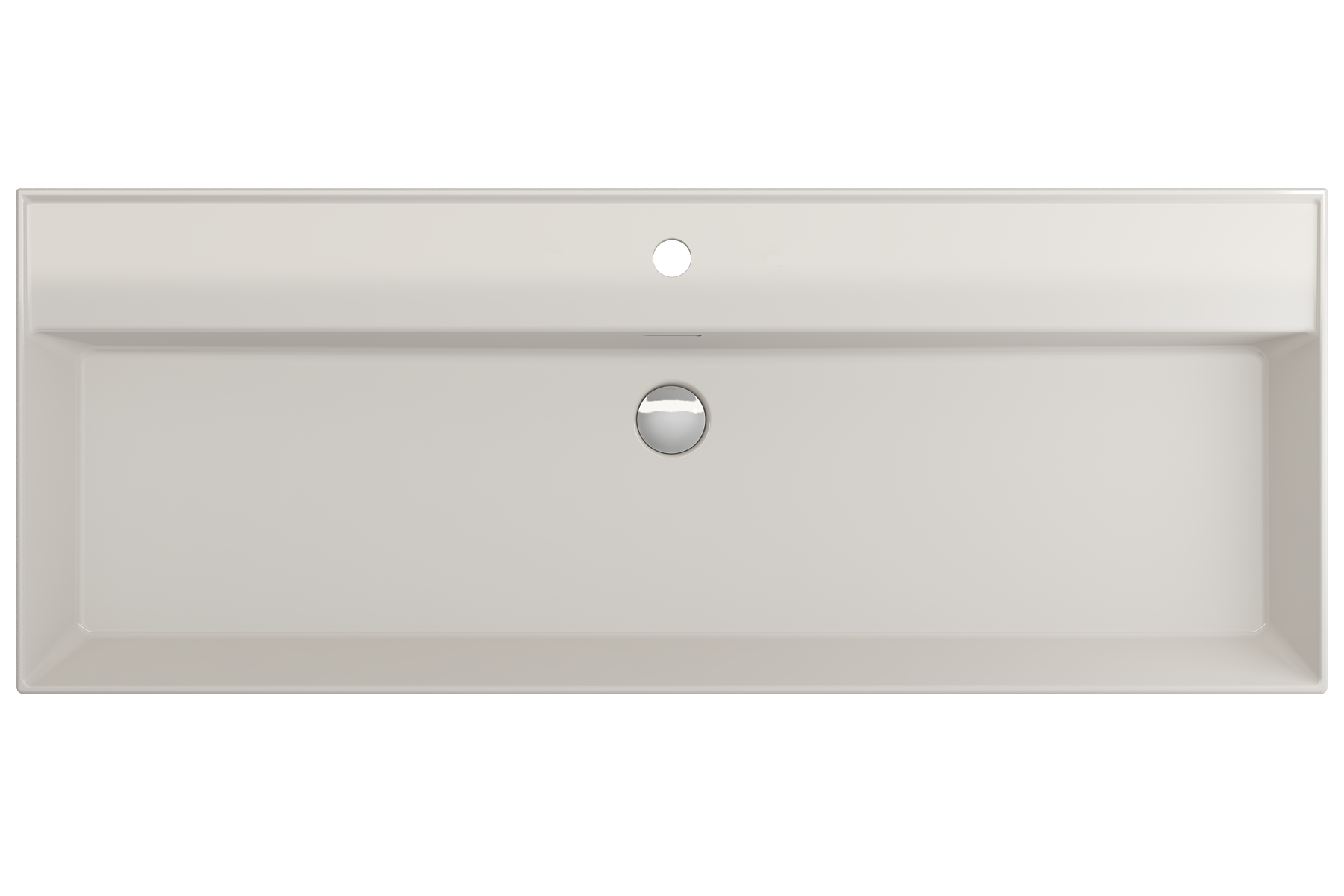 Milano Wall-Mounted Sink Fireclay 47.75 in. 1-Hole with Overflow 1394