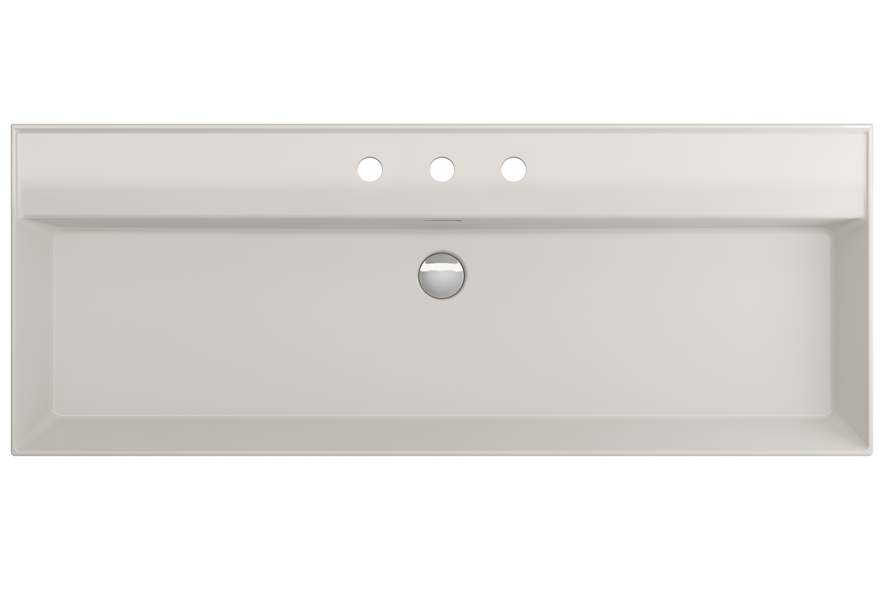 Milano Wall-Mounted Sink Fireclay 47.75 in. 3-Hole with Overflow 1394