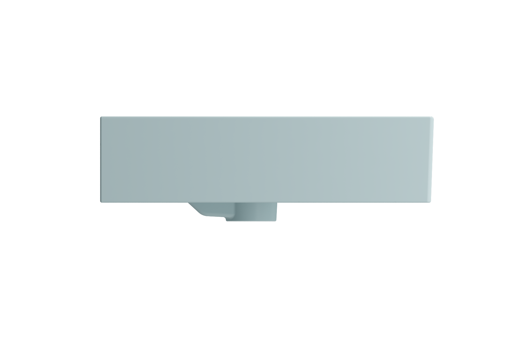 Milano Wall-Mounted Sink Fireclay 47.75 in. 1-Hole with Overflow 1394