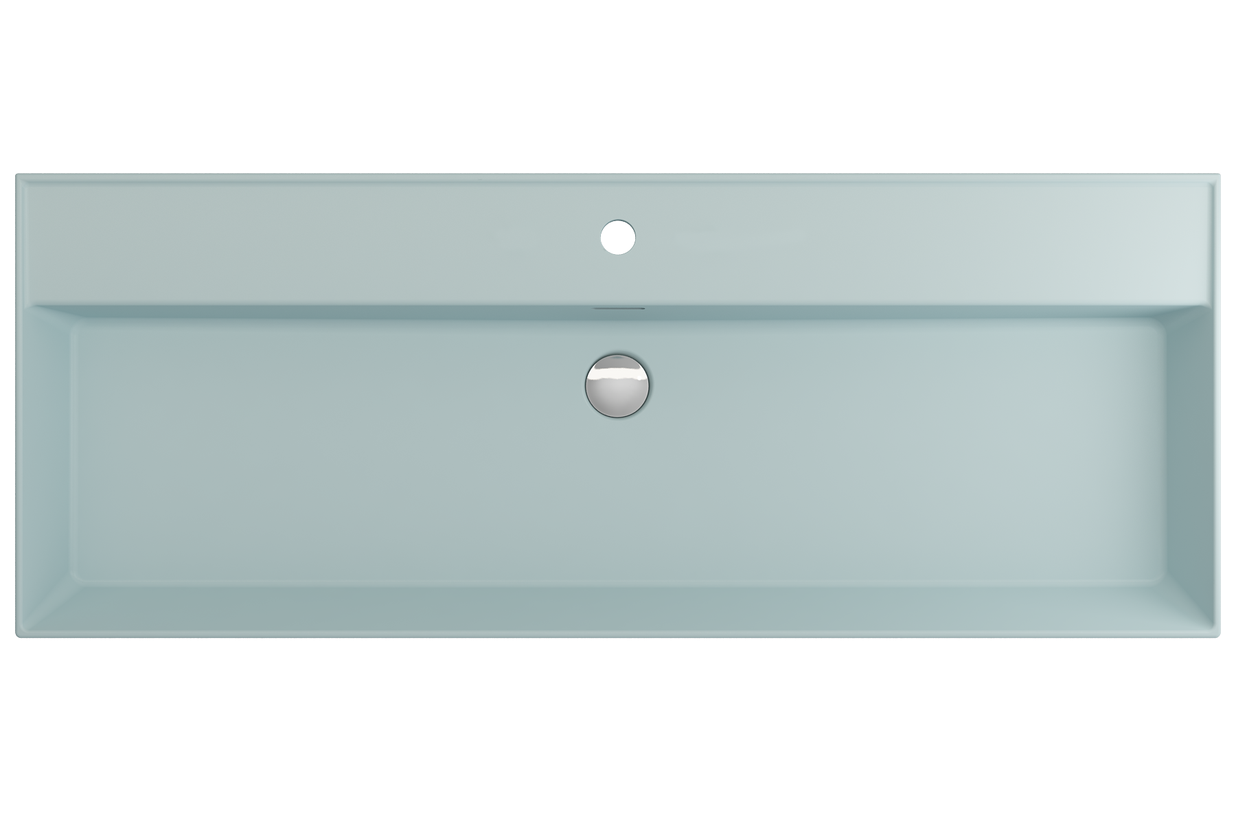 Milano Wall-Mounted Sink Fireclay 47.75 in. 1-Hole with Overflow 1394