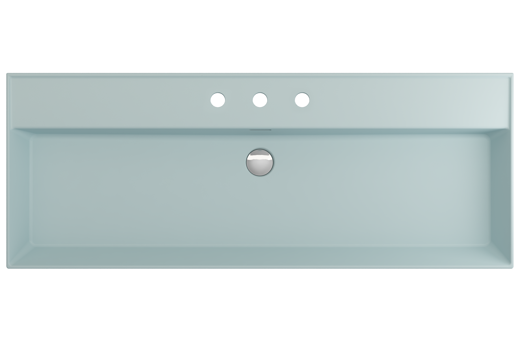 Milano Wall-Mounted Sink Fireclay 47.75 in. 3-Hole with Overflow 1394