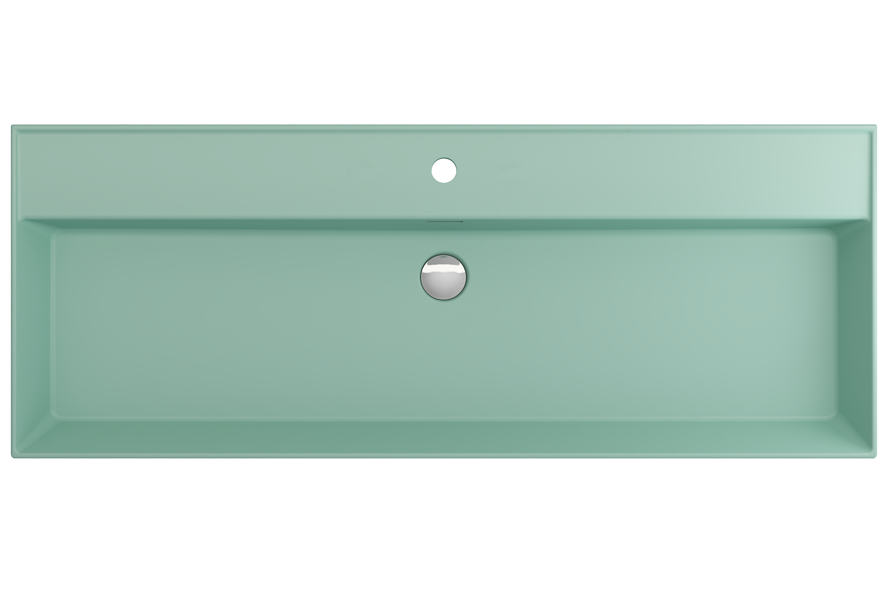 Milano Wall-Mounted Sink Fireclay 47.75 in. 1-Hole with Overflow 1394