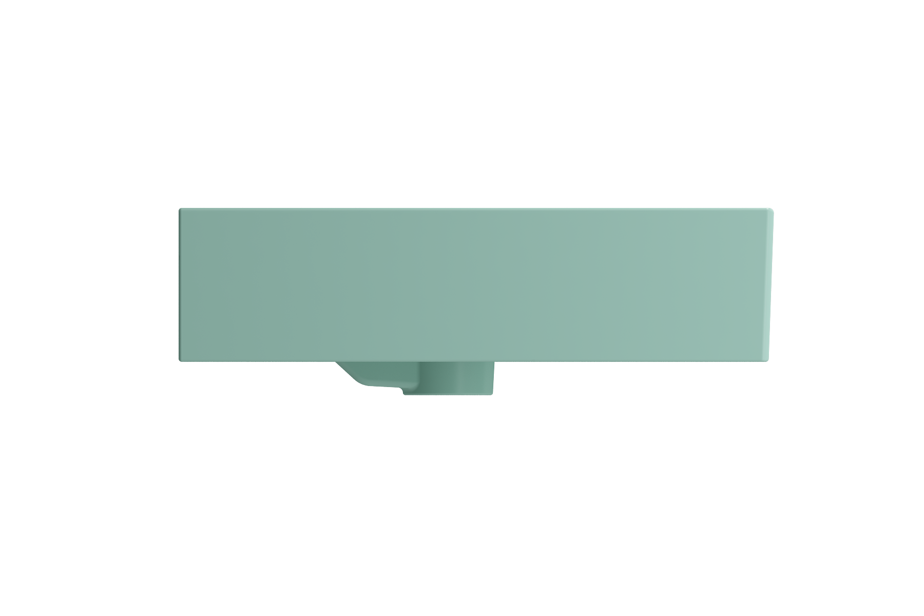 Milano Wall-Mounted Sink Fireclay 47.75 in. 3-Hole with Overflow 1394