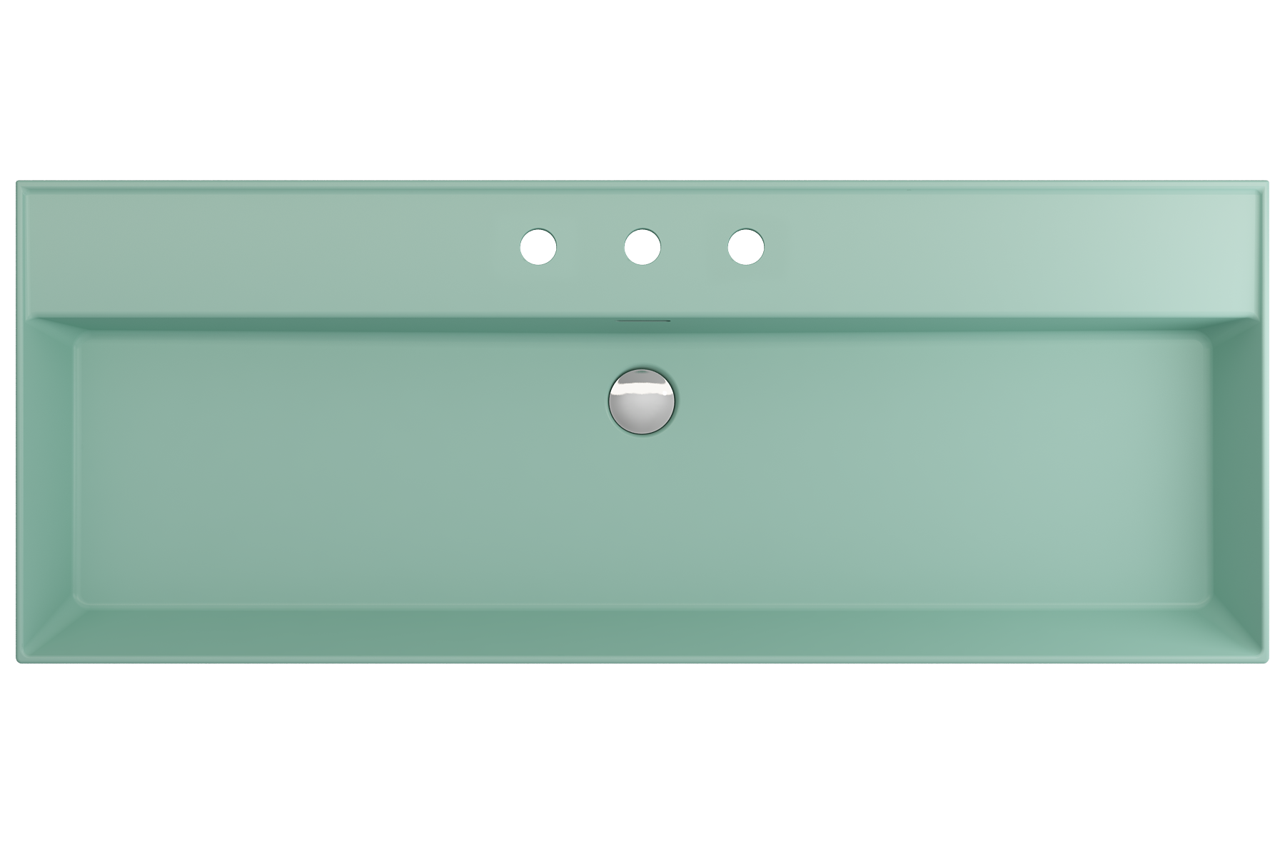 Milano Wall-Mounted Sink Fireclay 47.75 in. 3-Hole with Overflow 1394