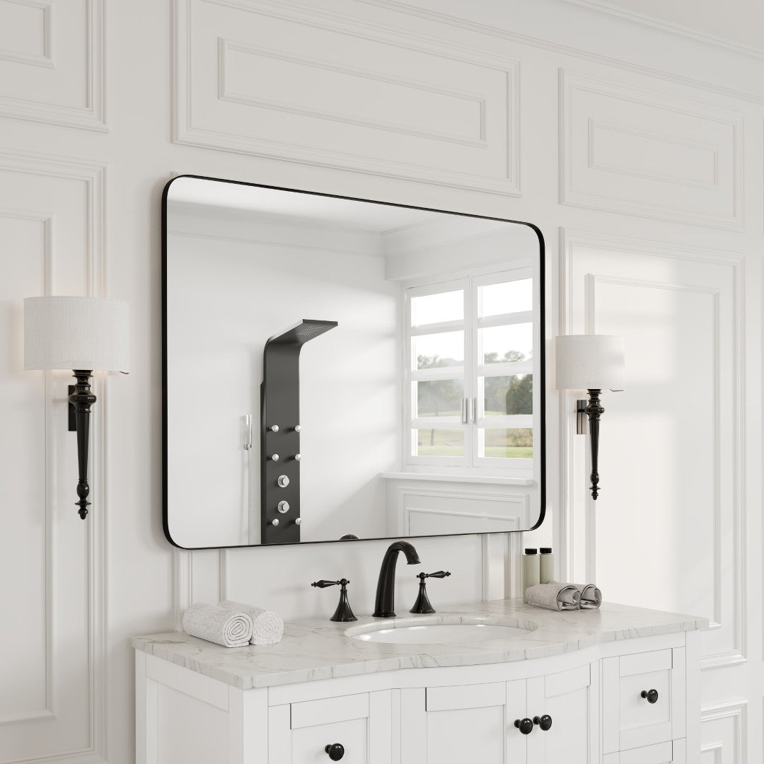 Eviva Harmony Black Metal Framed Mirror