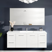 Eviva Vista Brushed Nickel Metal Framed Mirror
