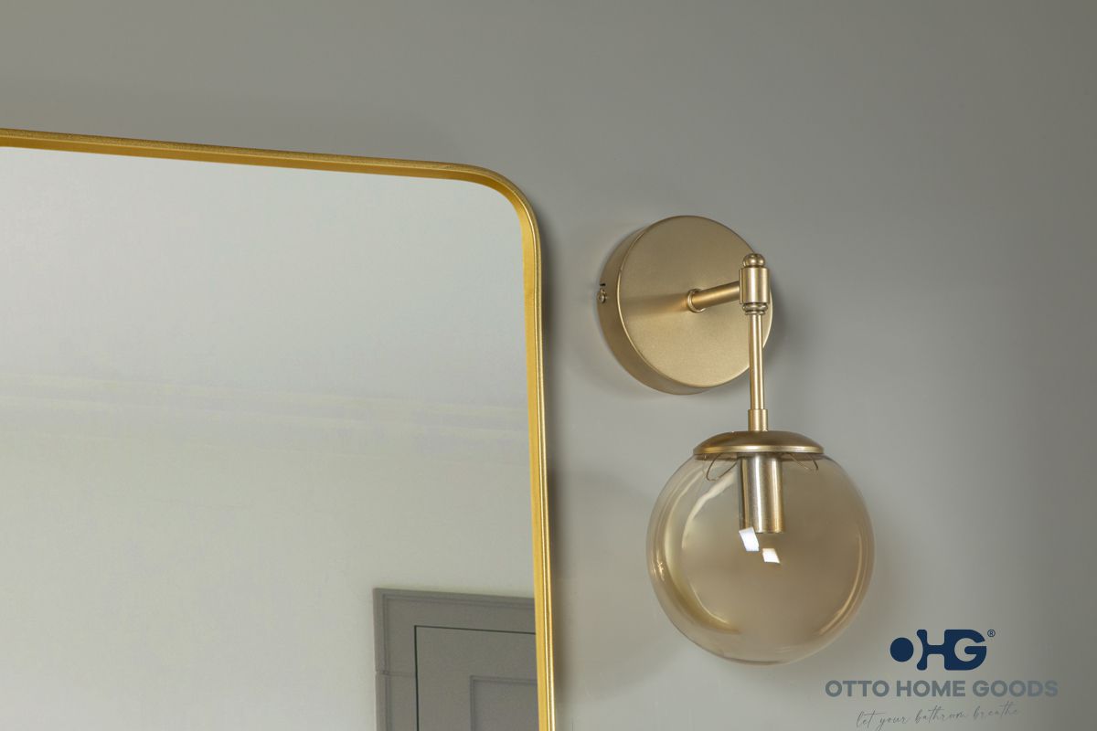 Ashley 48" Navy Blue Bathroom Vanity with Quartz Top & Gold Hardware
