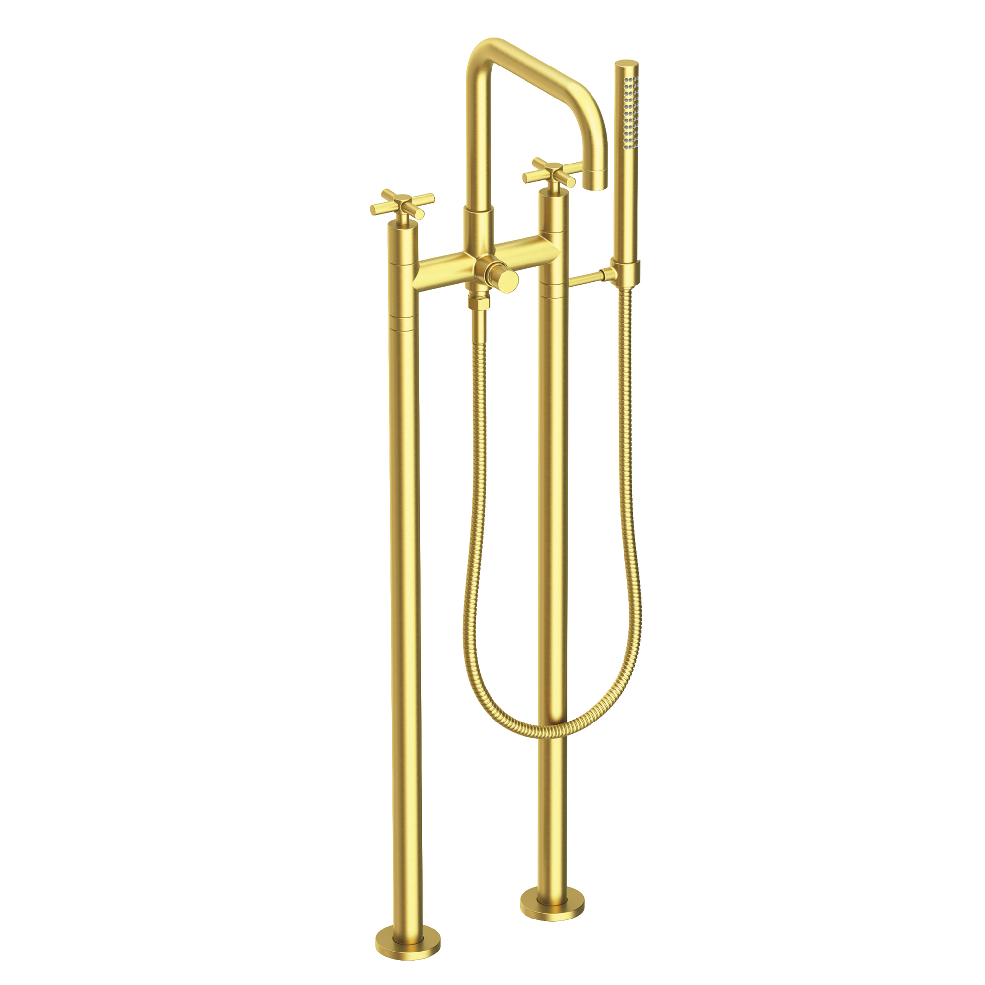 Newport Brass East Square® Exposed Tub & Hand Shower Set w/Risers