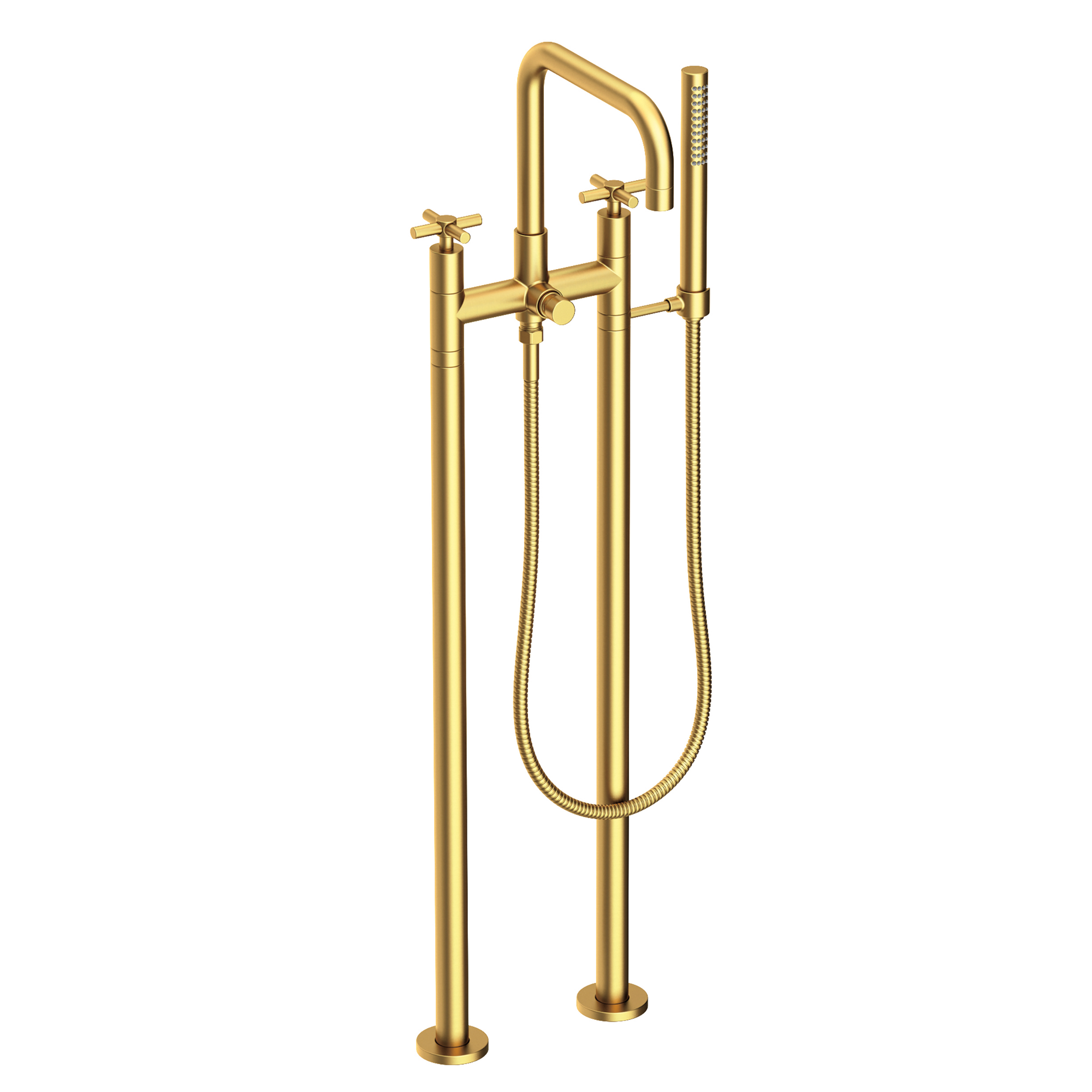 Newport Brass East Square® Exposed Tub & Hand Shower Set w/Risers