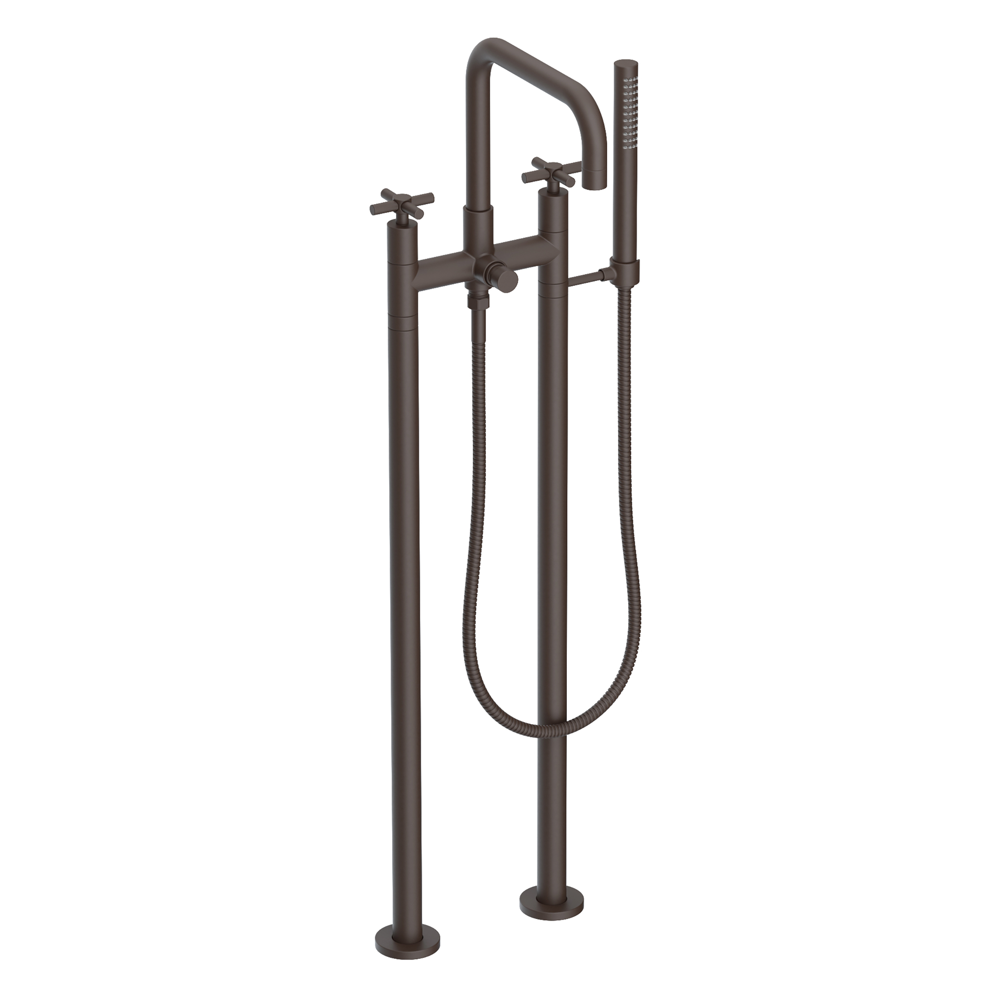 Newport Brass East Square® Exposed Tub & Hand Shower Set w/Risers