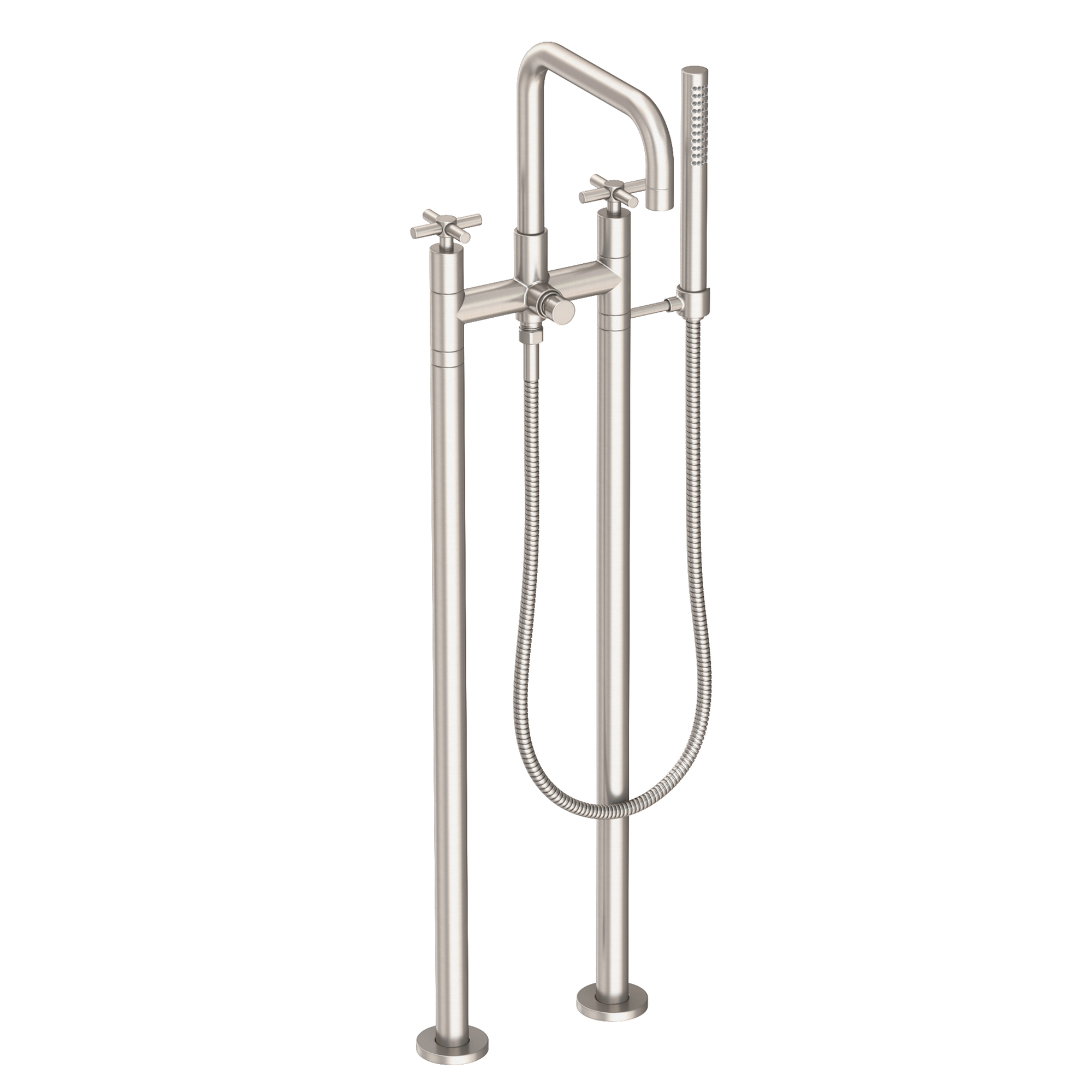 Newport Brass East Square® Exposed Tub & Hand Shower Set w/Risers