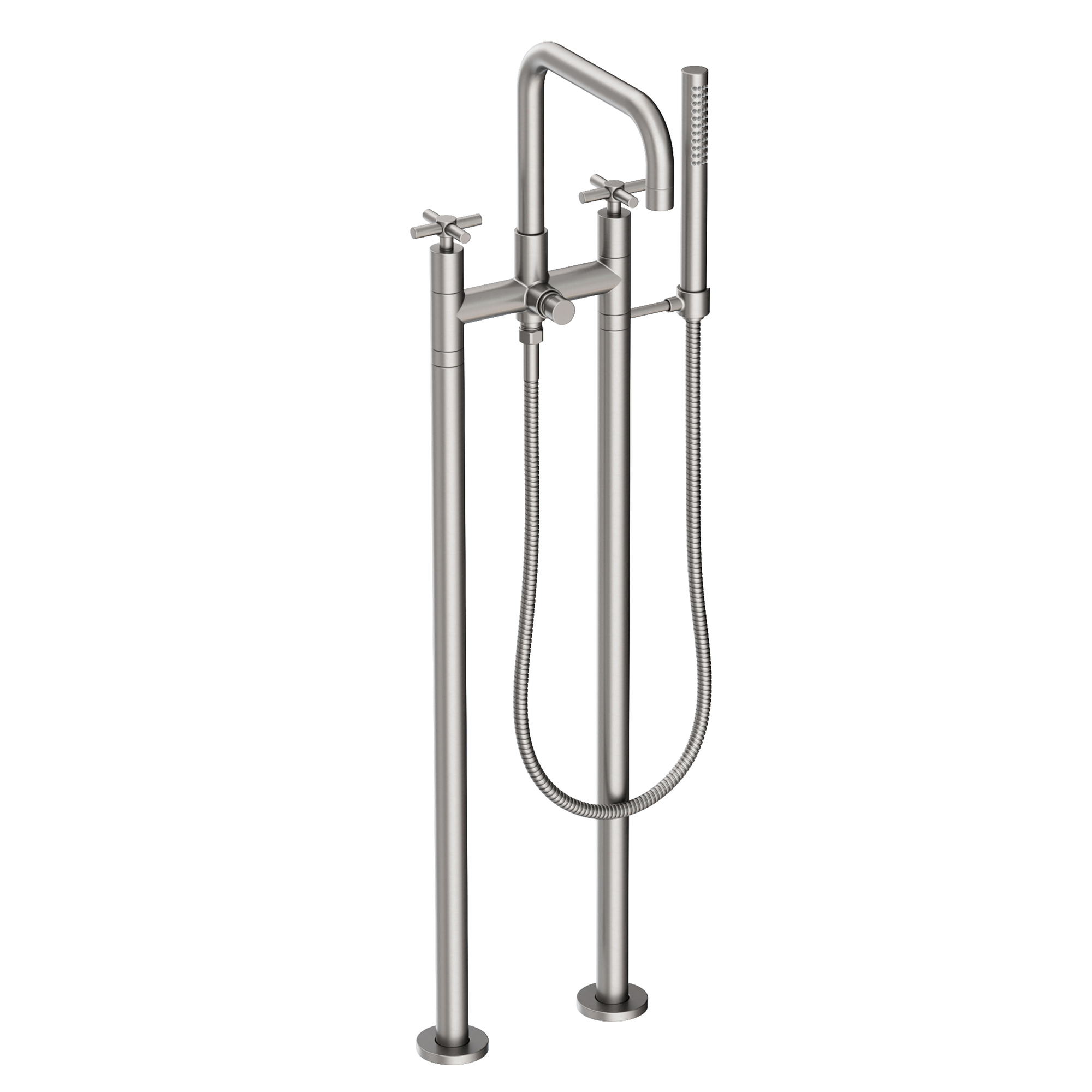 Newport Brass East Square® Exposed Tub & Hand Shower Set w/Risers