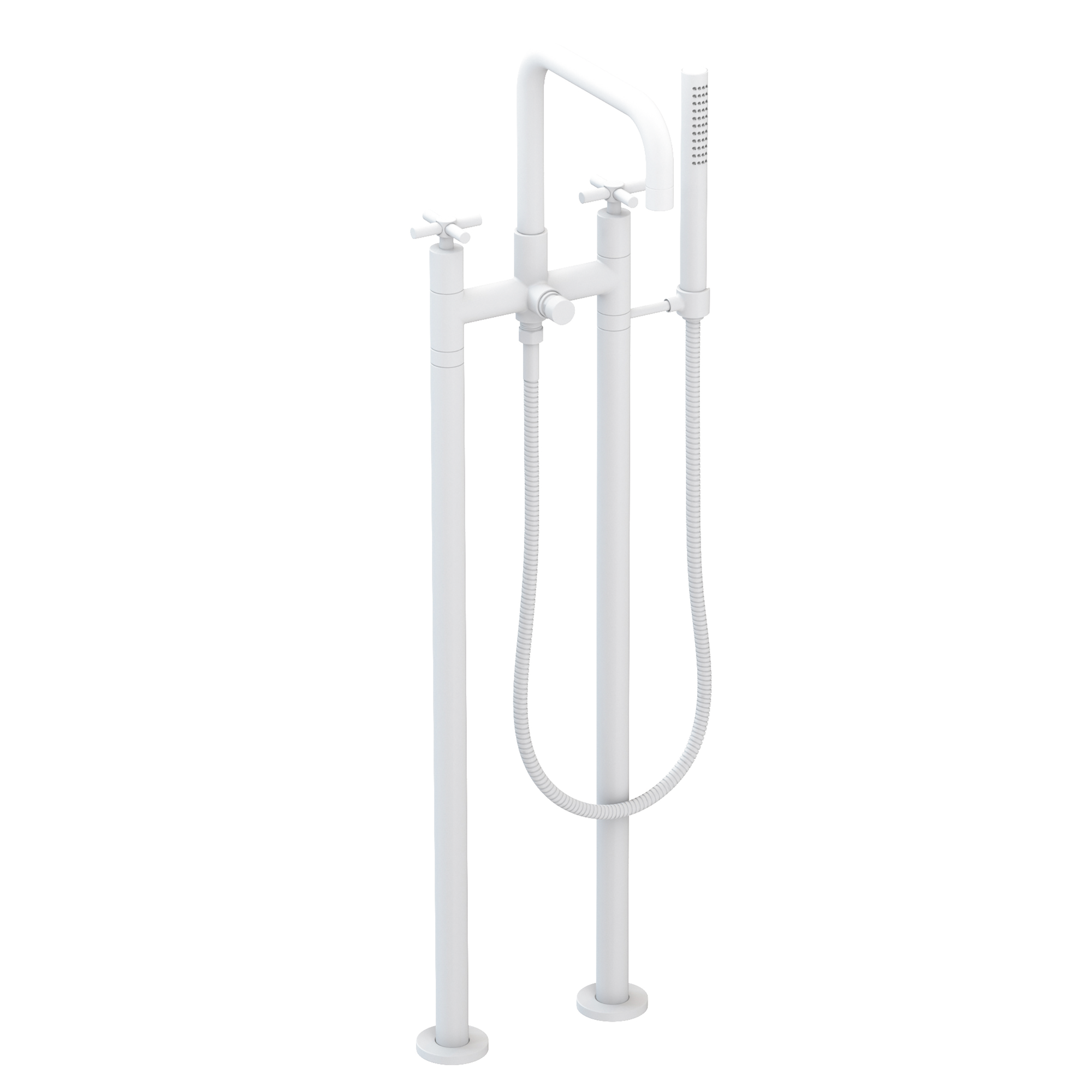 Newport Brass East Square® Exposed Tub & Hand Shower Set w/Risers