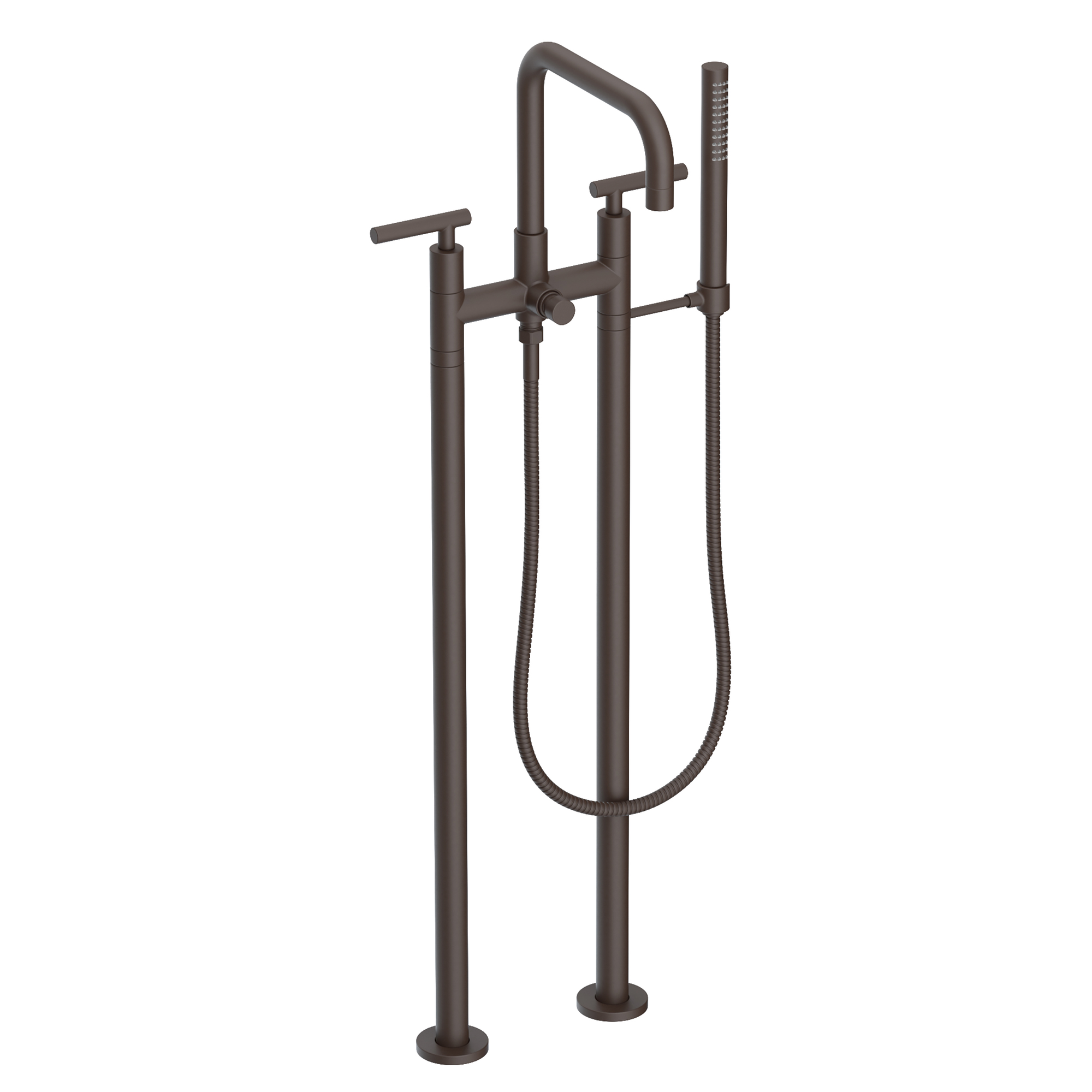 Newport Brass East Square® Exposed Tub & Hand Shower Set w/Risers