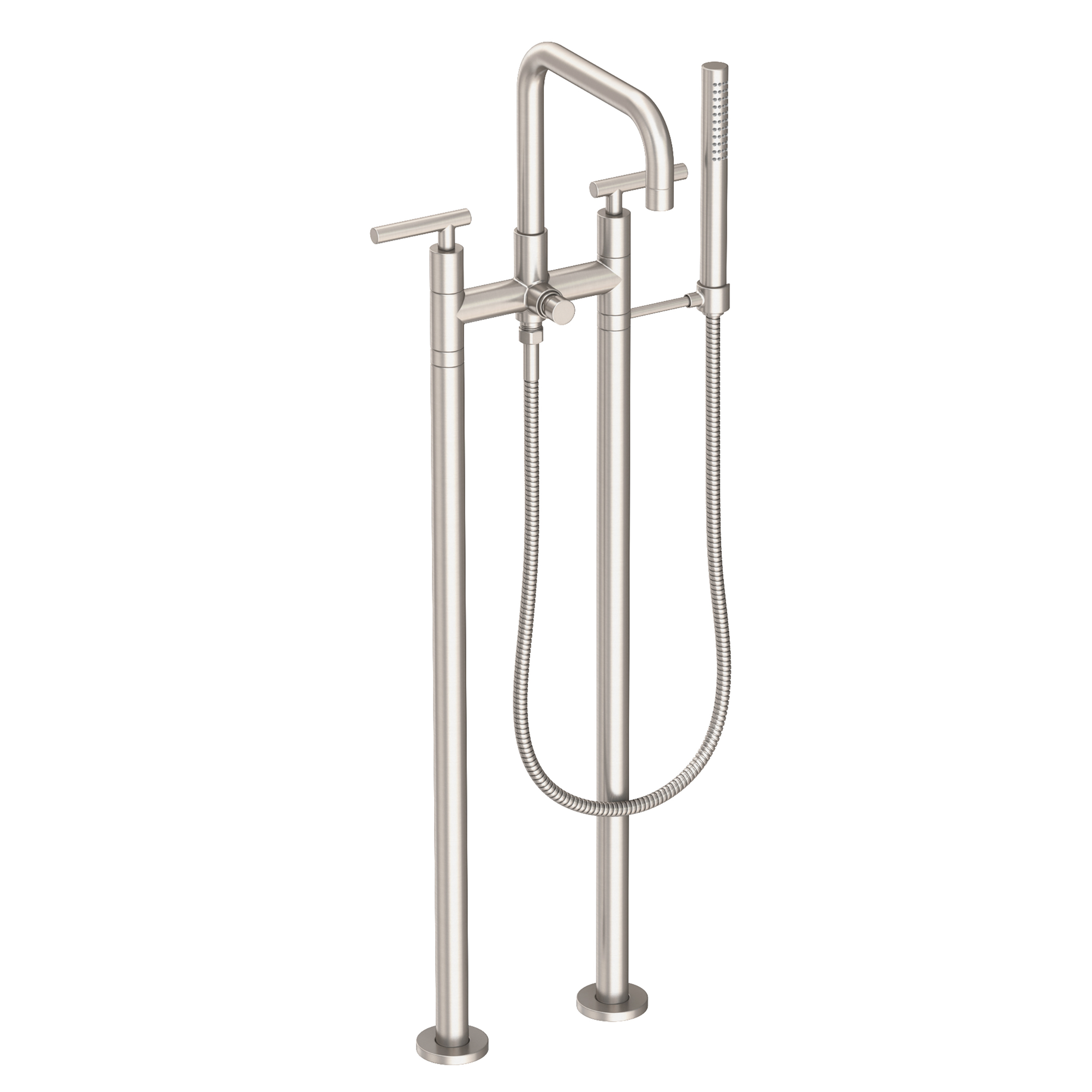 Newport Brass East Square® Exposed Tub & Hand Shower Set w/Risers