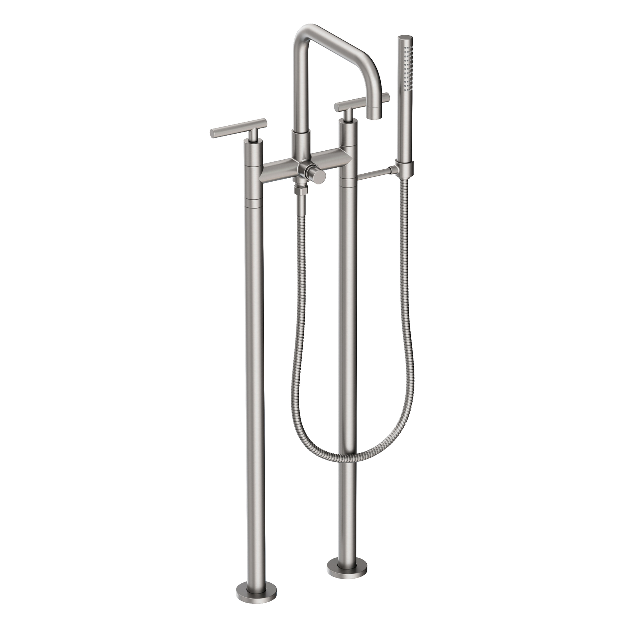 Newport Brass East Square® Exposed Tub & Hand Shower Set w/Risers