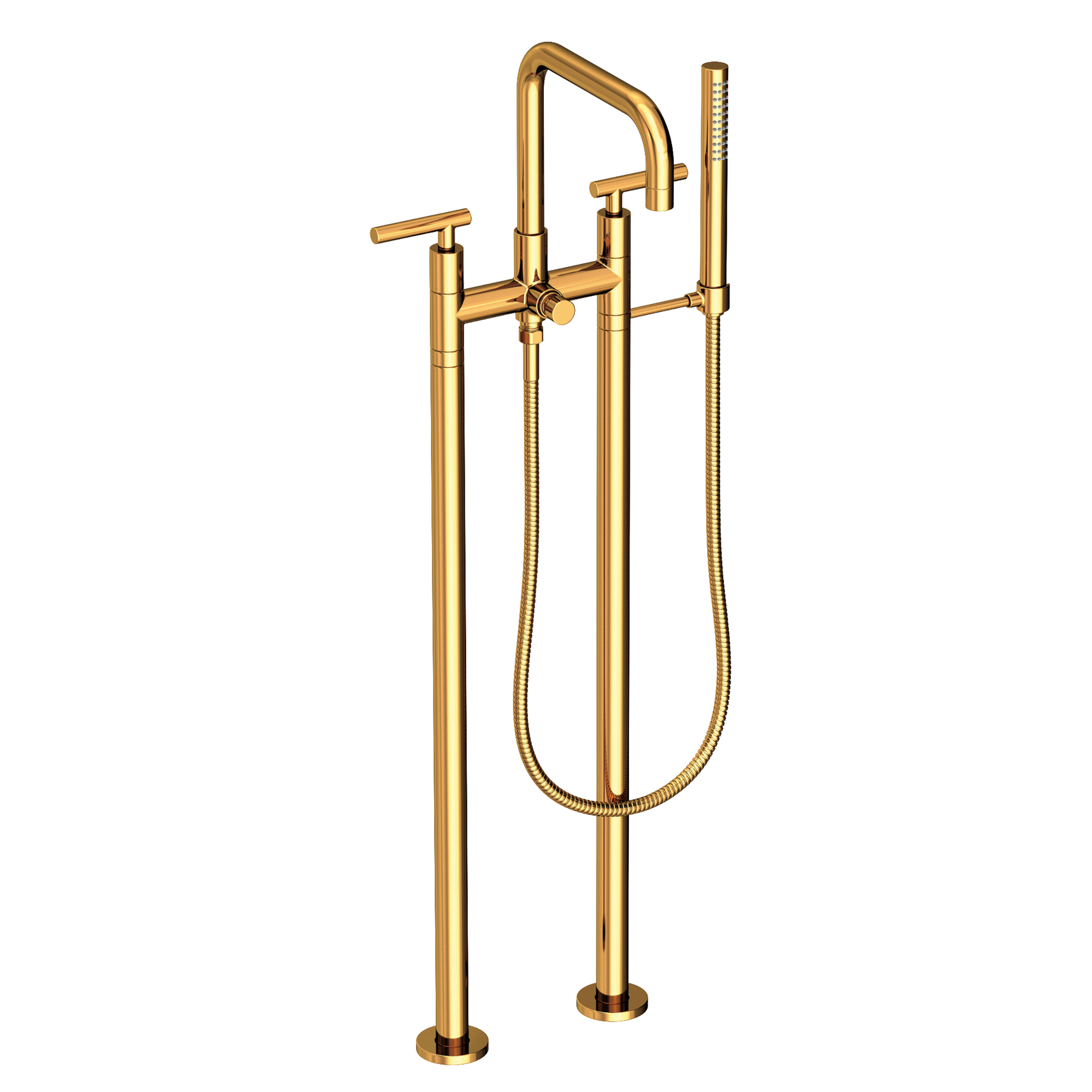 Newport Brass East Square® Exposed Tub & Hand Shower Set w/Risers