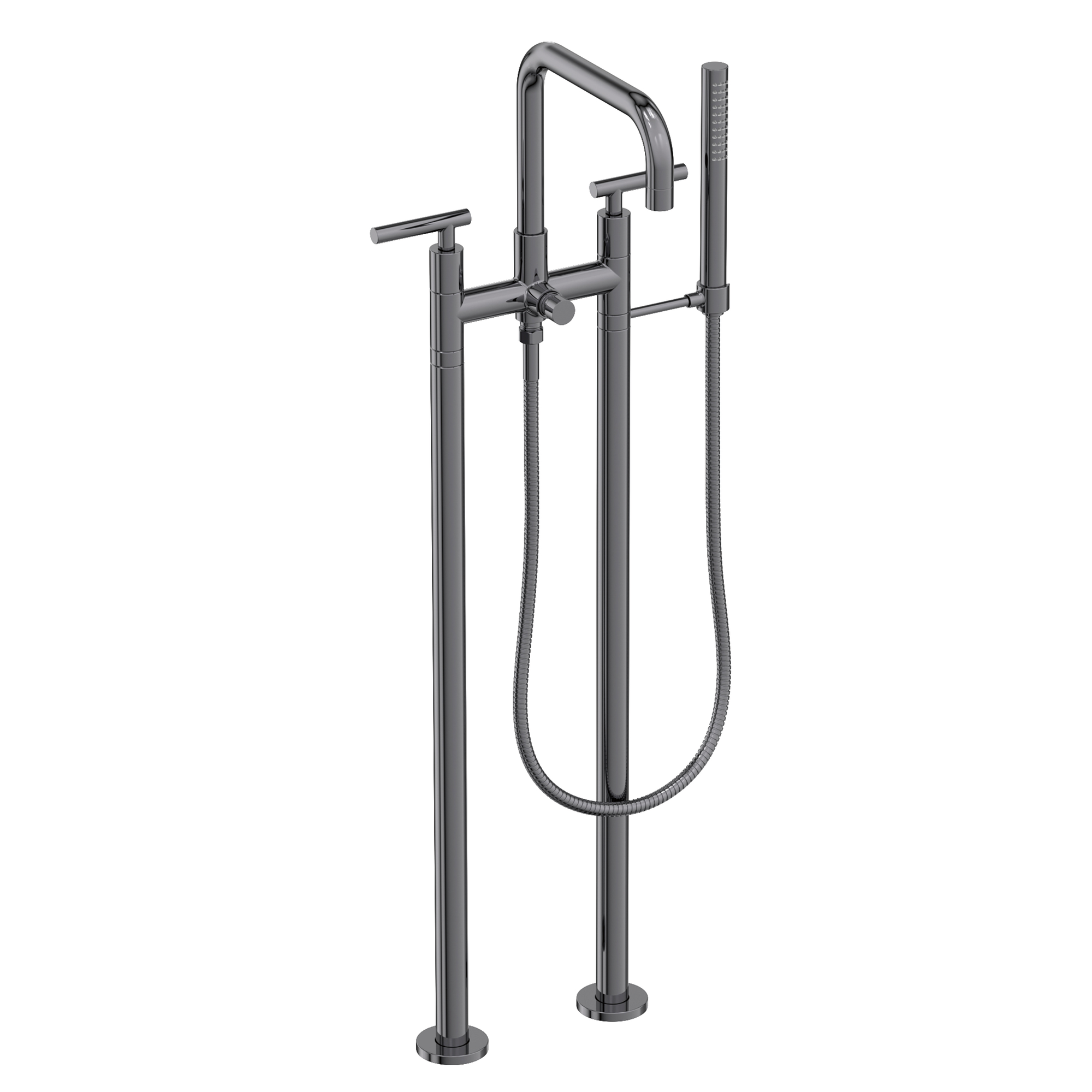 Newport Brass East Square® Exposed Tub & Hand Shower Set w/Risers