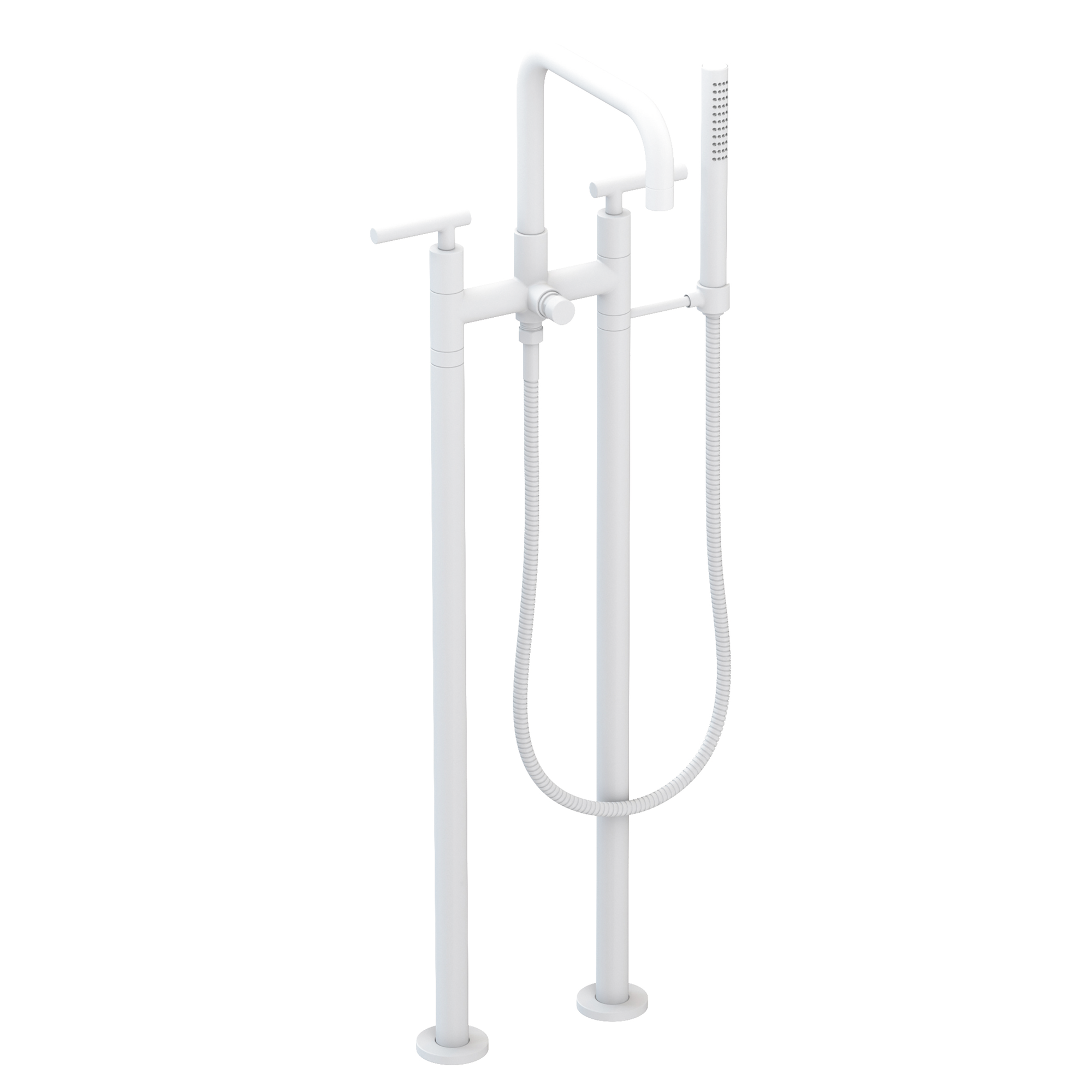 Newport Brass East Square® Exposed Tub & Hand Shower Set w/Risers