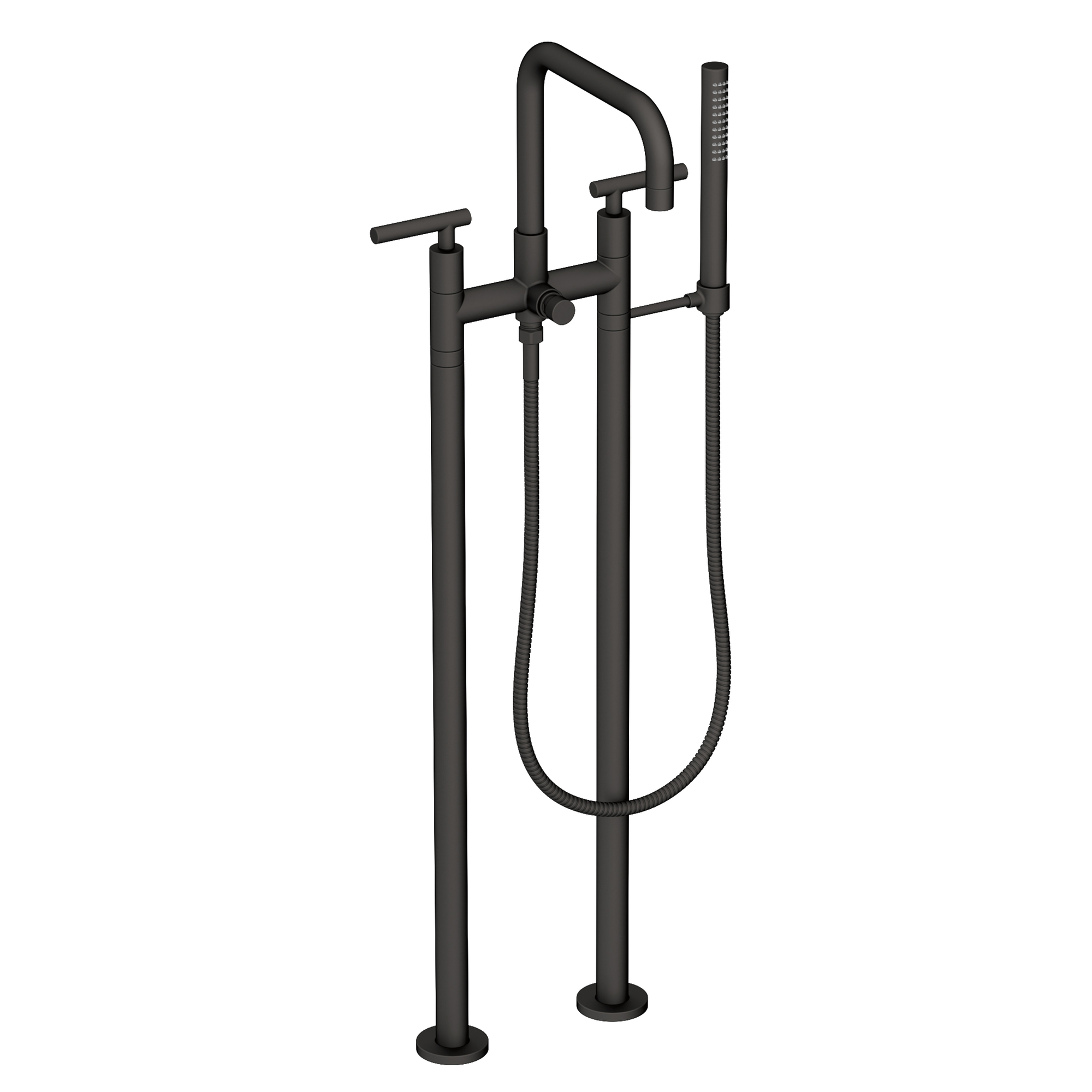 Newport Brass East Square® Exposed Tub & Hand Shower Set w/Risers