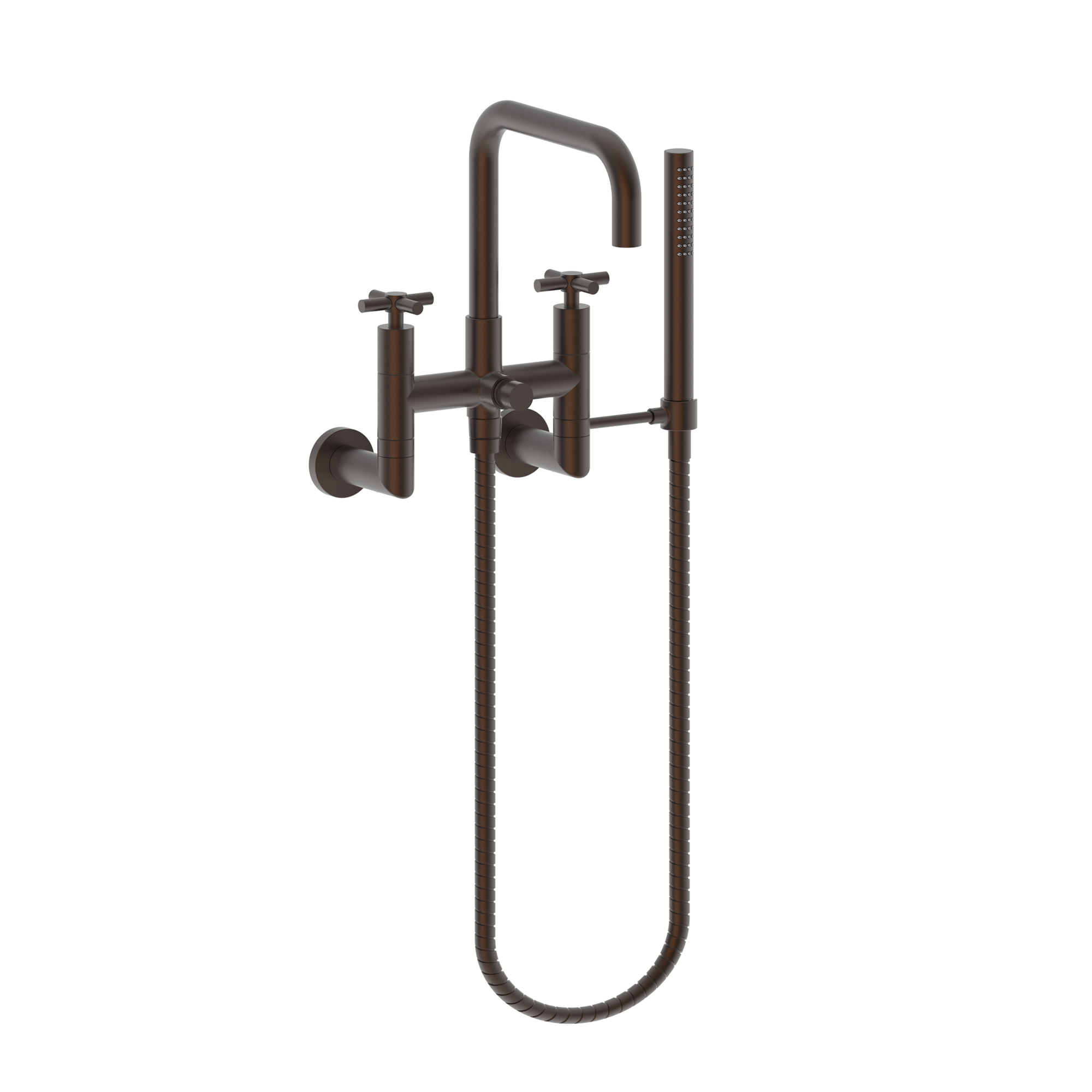 Newport Brass East Square® Exposed Tub & Hand Shower Set - Wall Mount