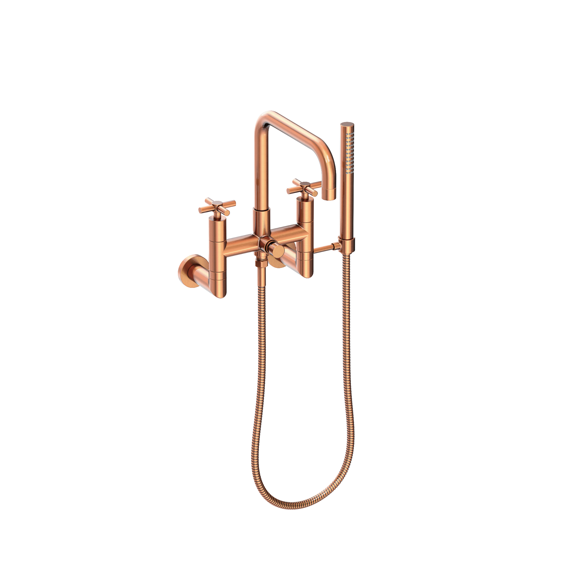 Newport Brass East Square® Exposed Tub & Hand Shower Set - Wall Mount