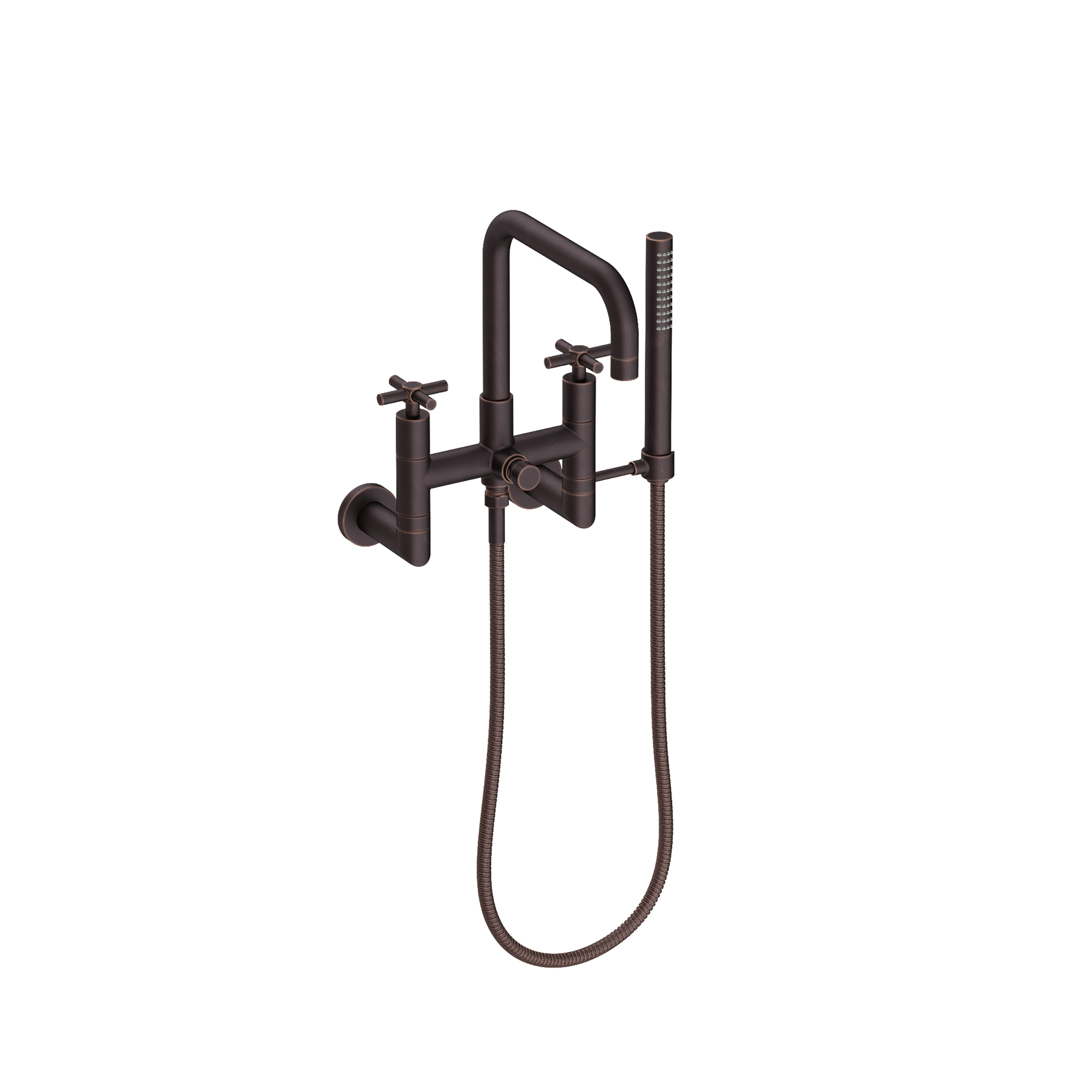 Newport Brass East Square® Exposed Tub & Hand Shower Set - Wall Mount