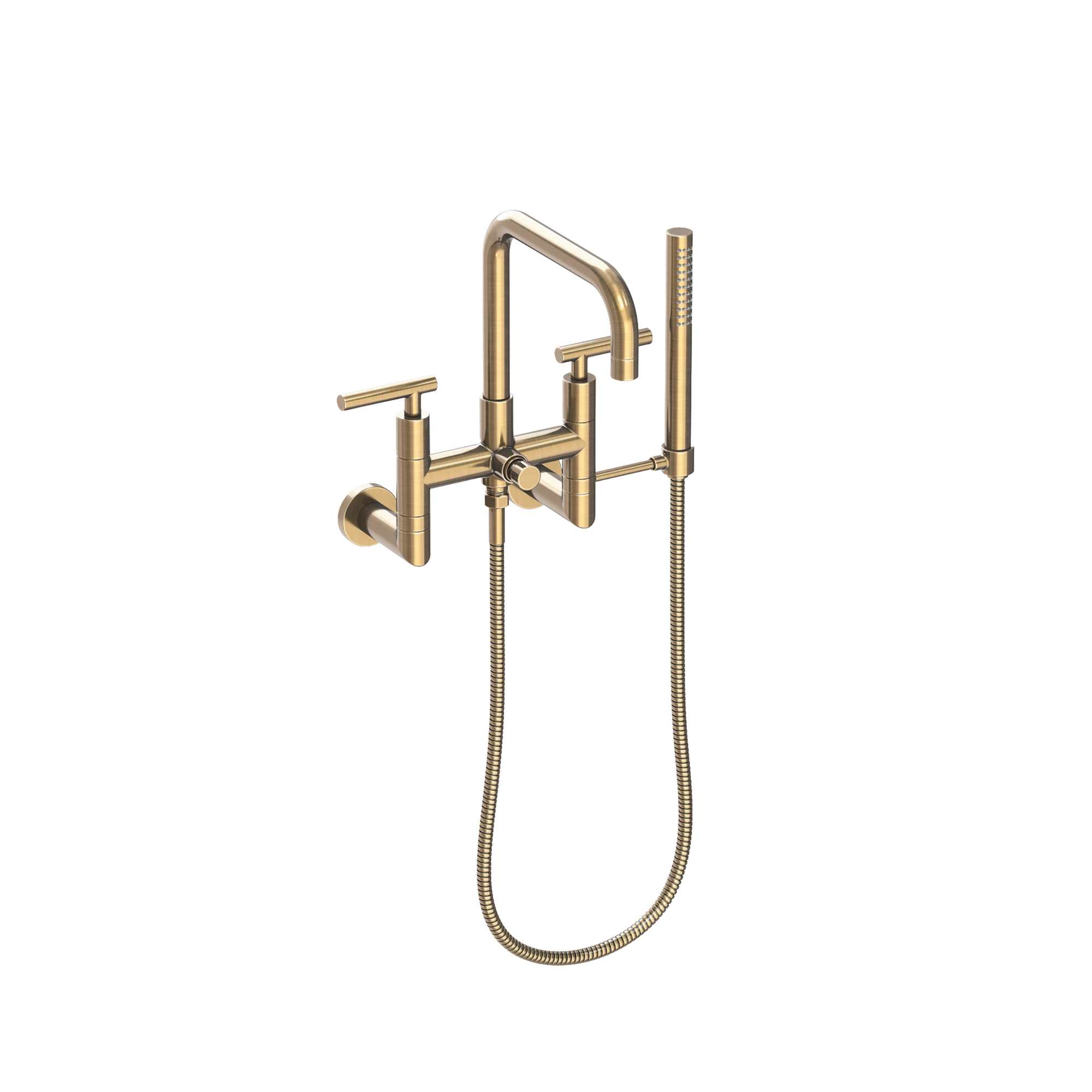 Newport Brass East Square® Exposed Tub & Hand Shower Set - Wall Mount