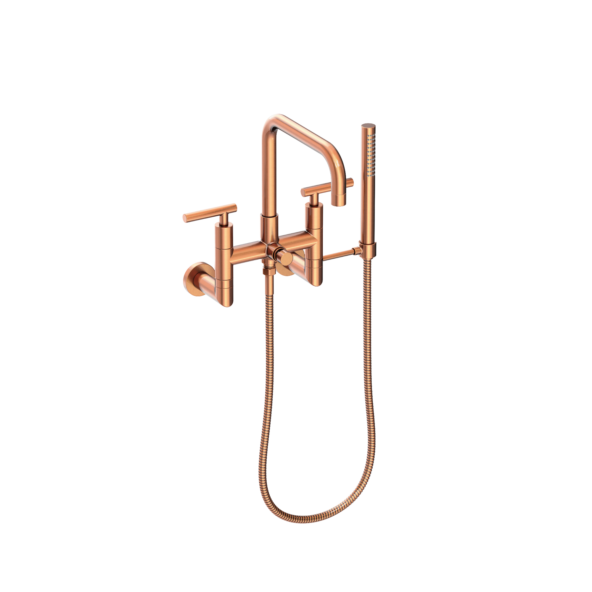 Newport Brass East Square® Exposed Tub & Hand Shower Set - Wall Mount