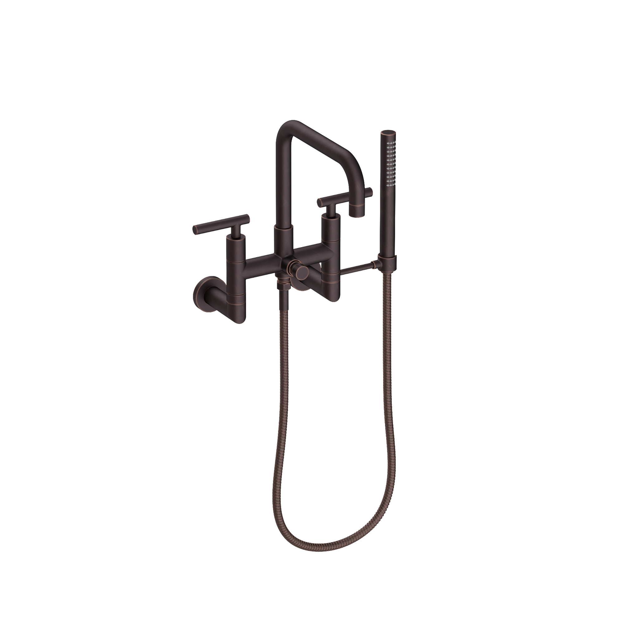Newport Brass East Square® Exposed Tub & Hand Shower Set - Wall Mount