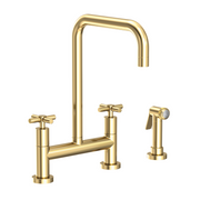 Newport Brass East Square® Kitchen Bridge Faucet with Side Spray
