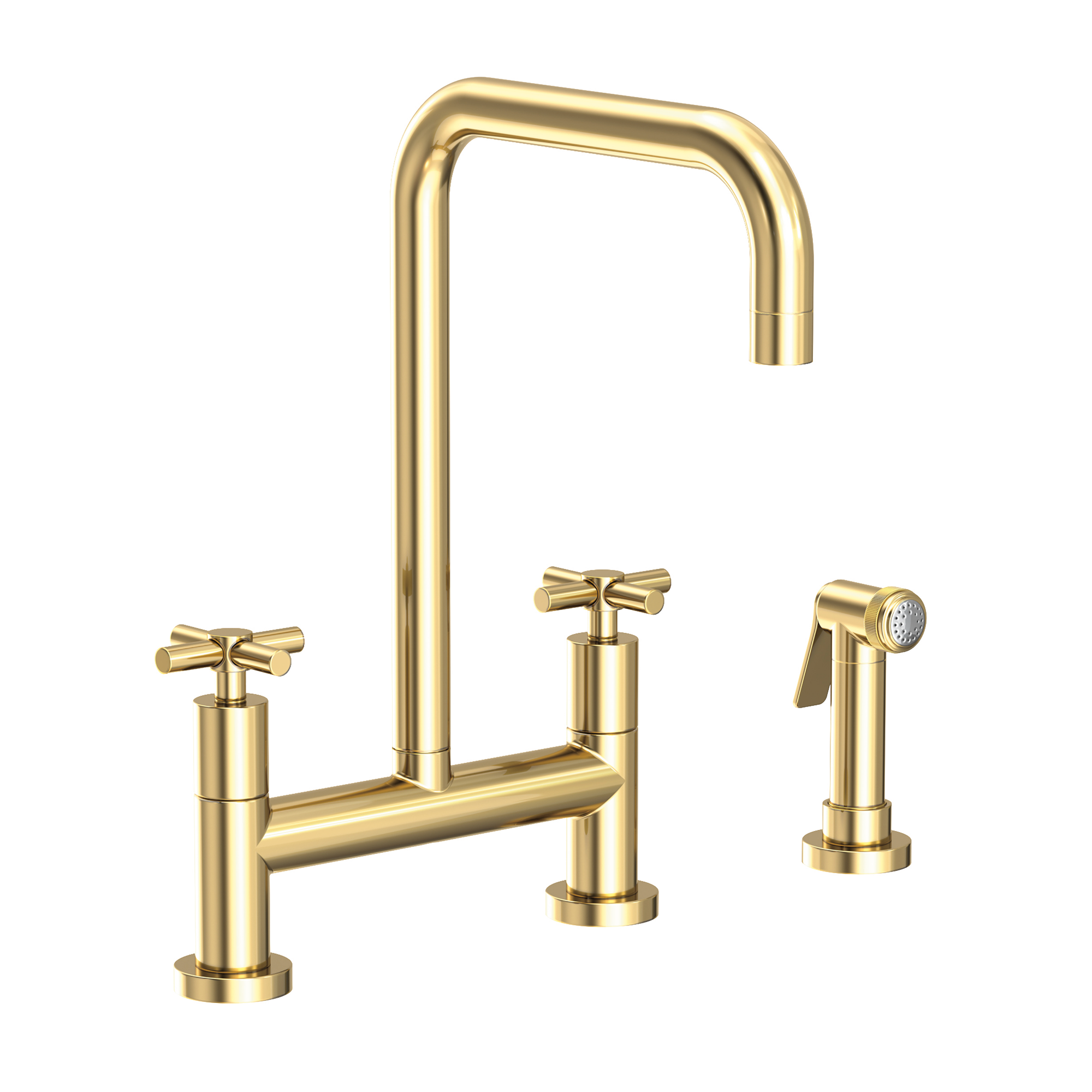 Newport Brass East Square® Kitchen Bridge Faucet with Side Spray