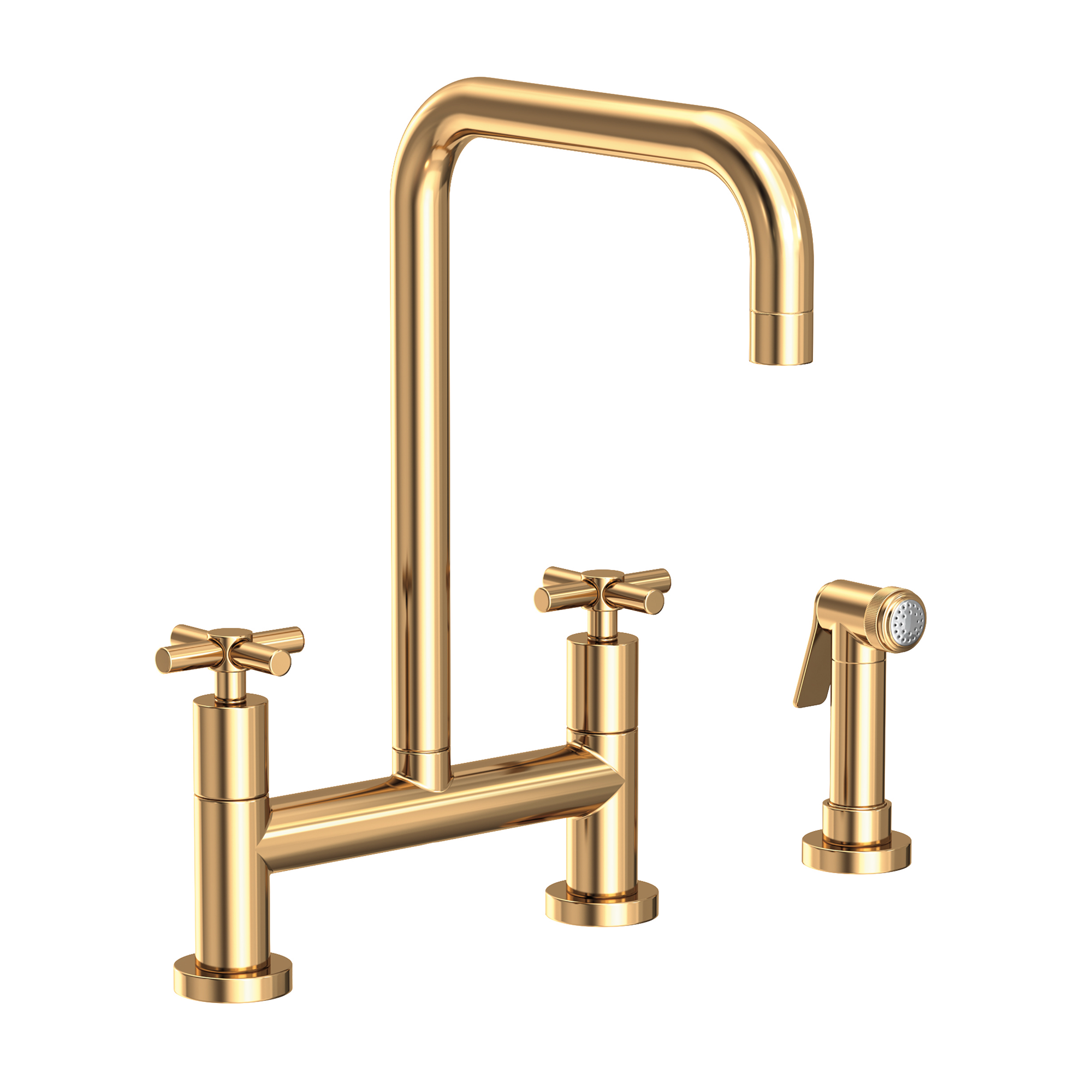 Newport Brass East Square® Kitchen Bridge Faucet with Side Spray