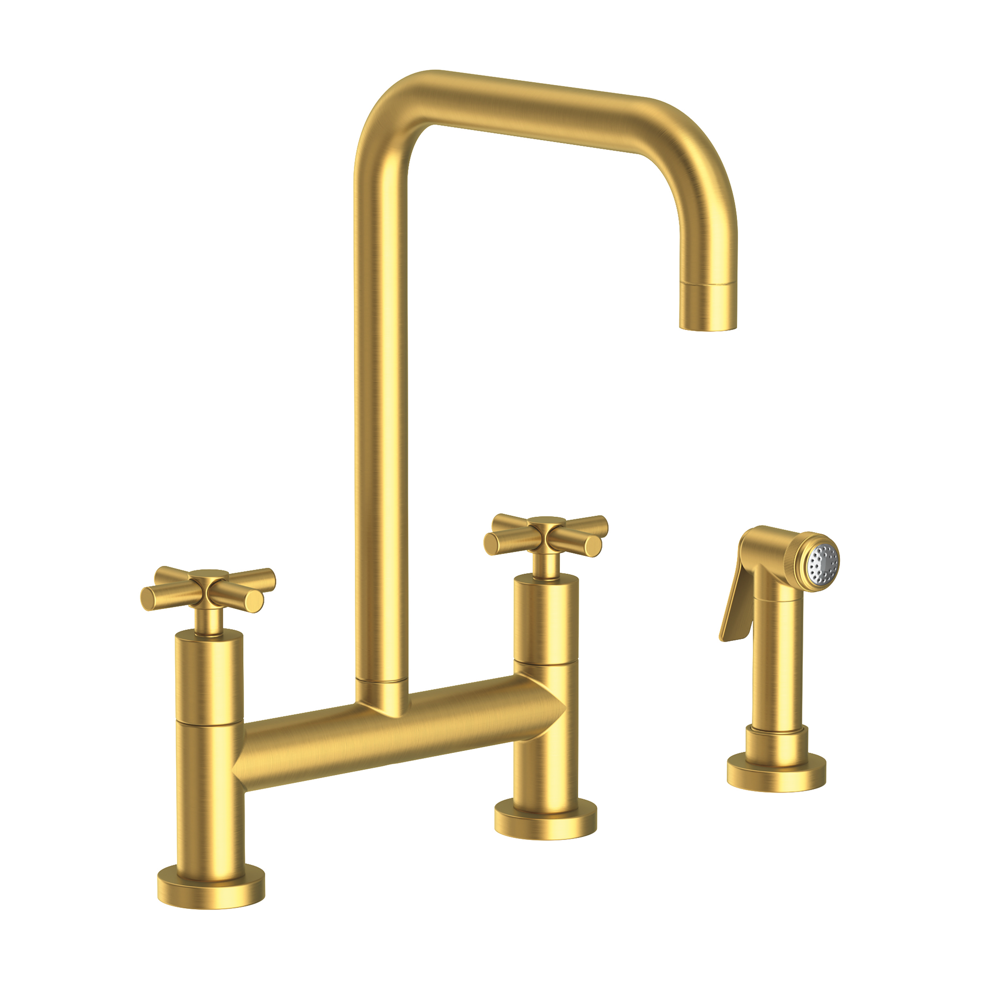 Newport Brass East Square® Kitchen Bridge Faucet with Side Spray