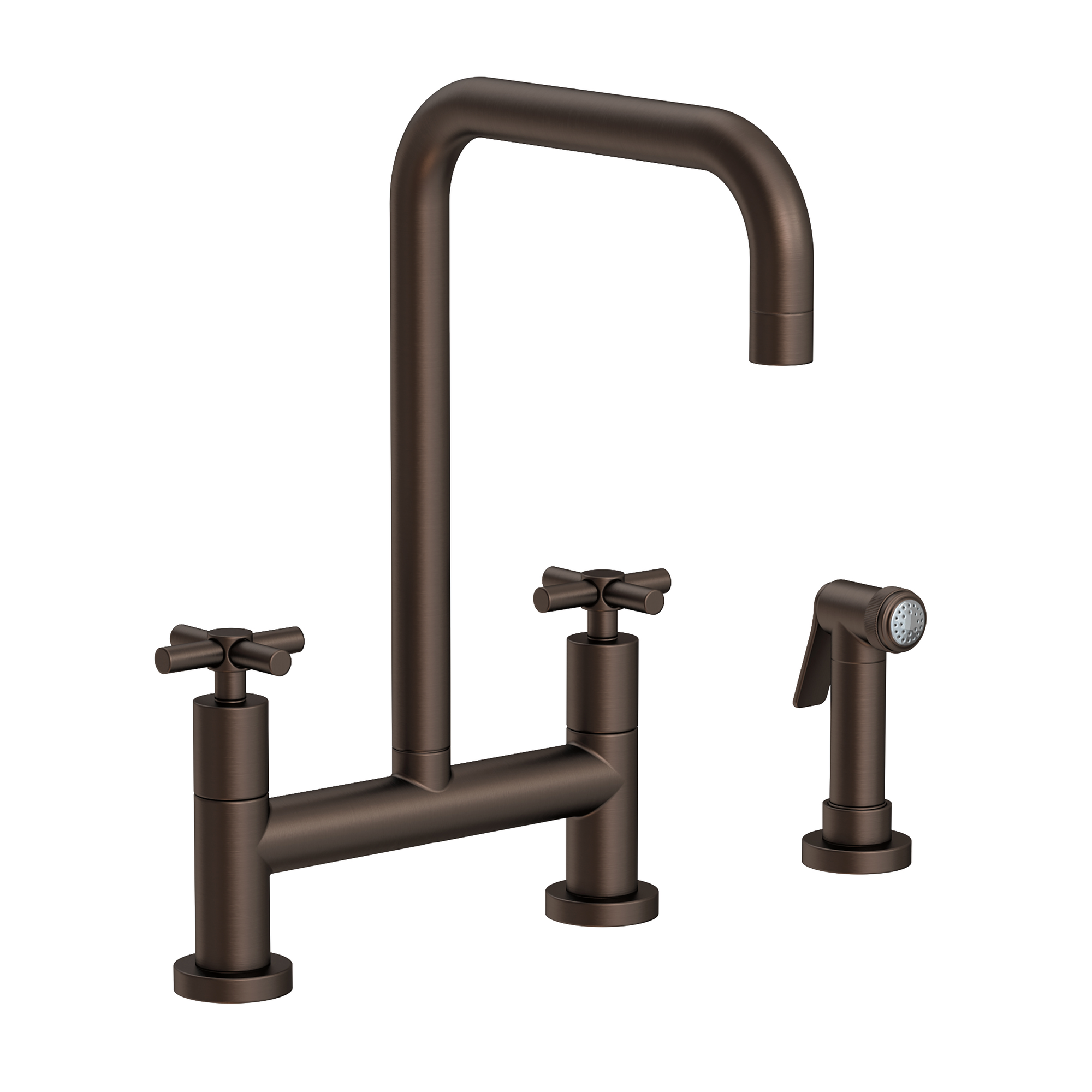 Newport Brass East Square® Kitchen Bridge Faucet with Side Spray