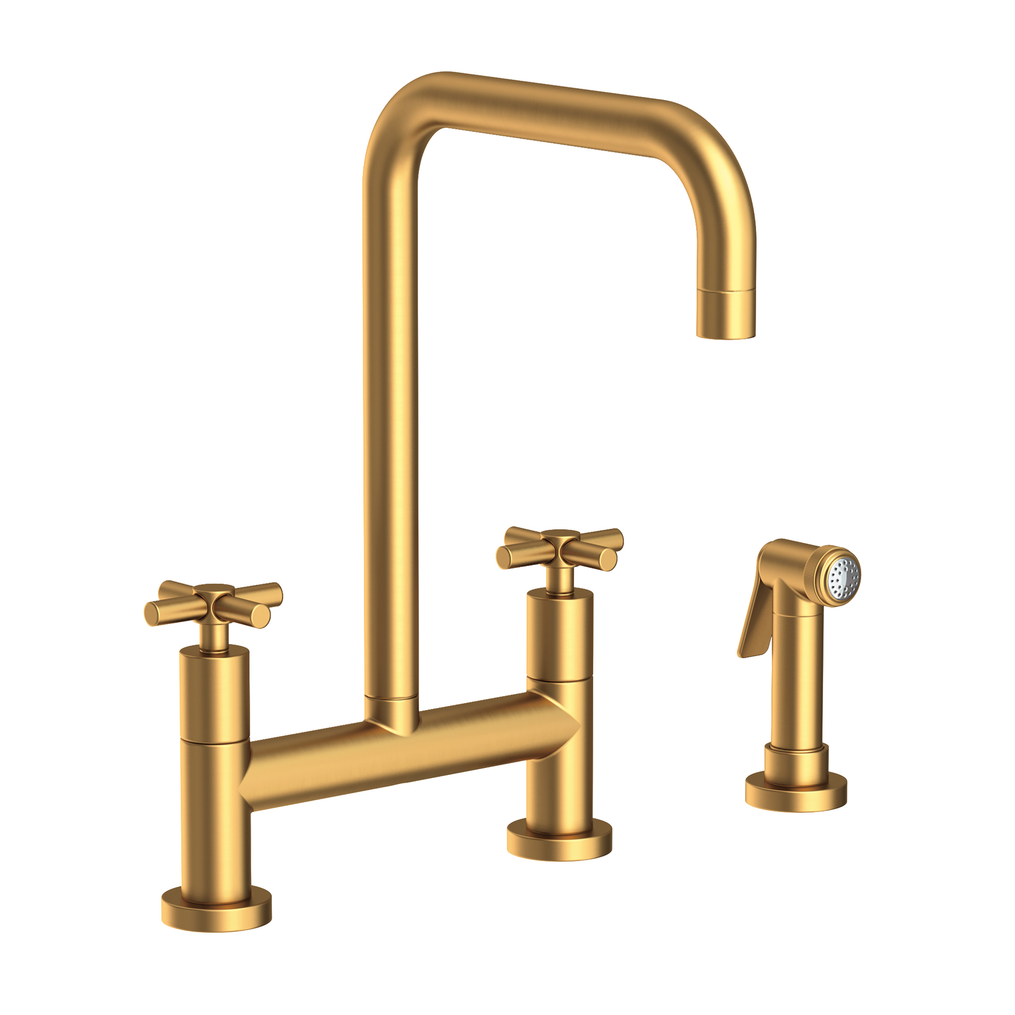 Newport Brass East Square® Kitchen Bridge Faucet with Side Spray
