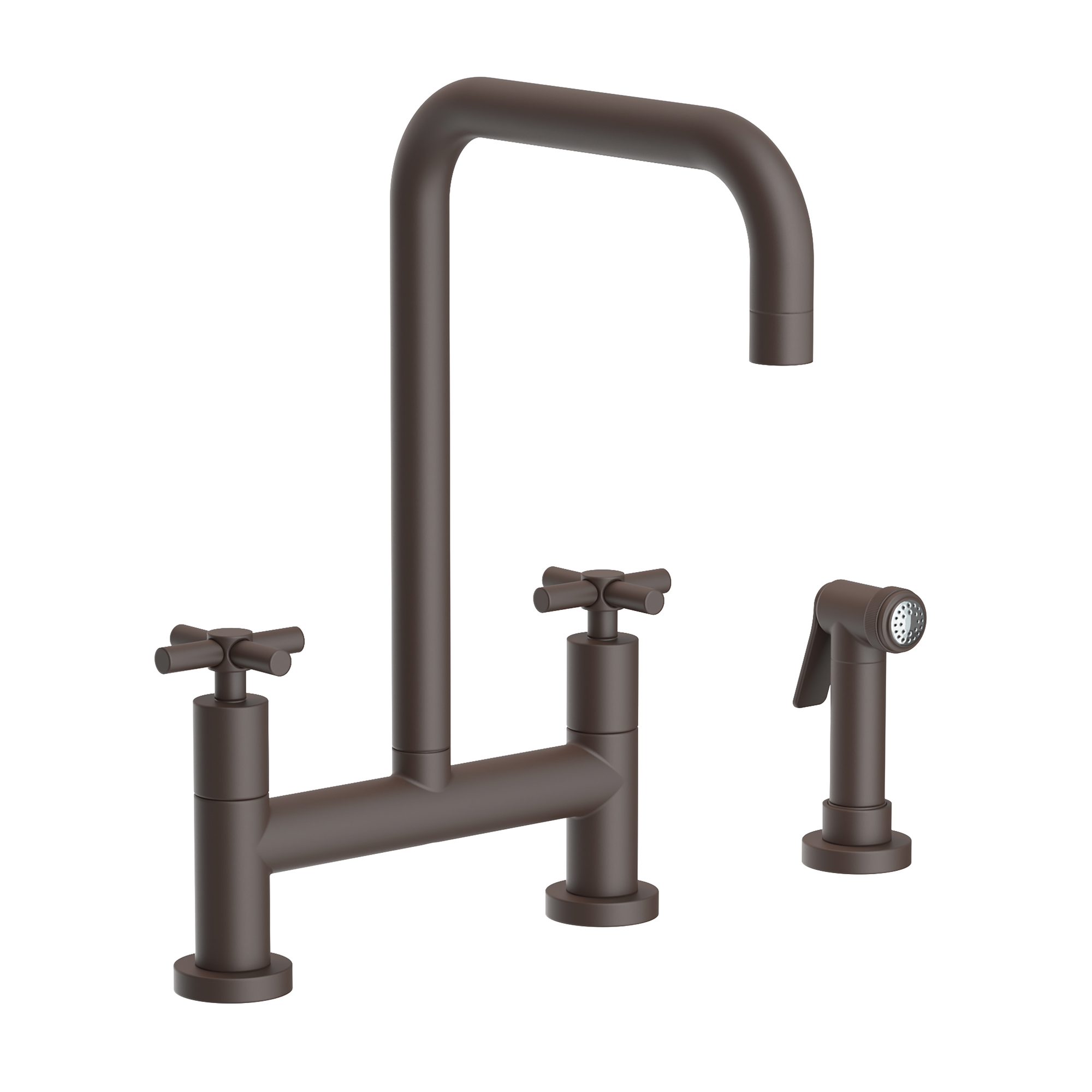 Newport Brass East Square® Kitchen Bridge Faucet with Side Spray