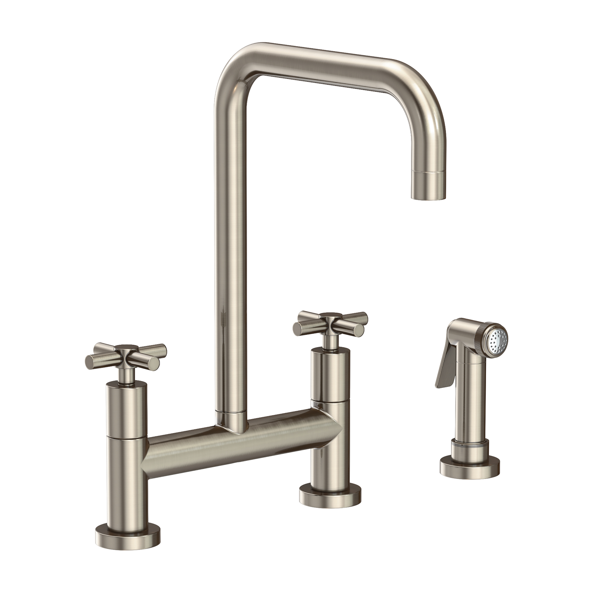 Newport Brass East Square® Kitchen Bridge Faucet with Side Spray