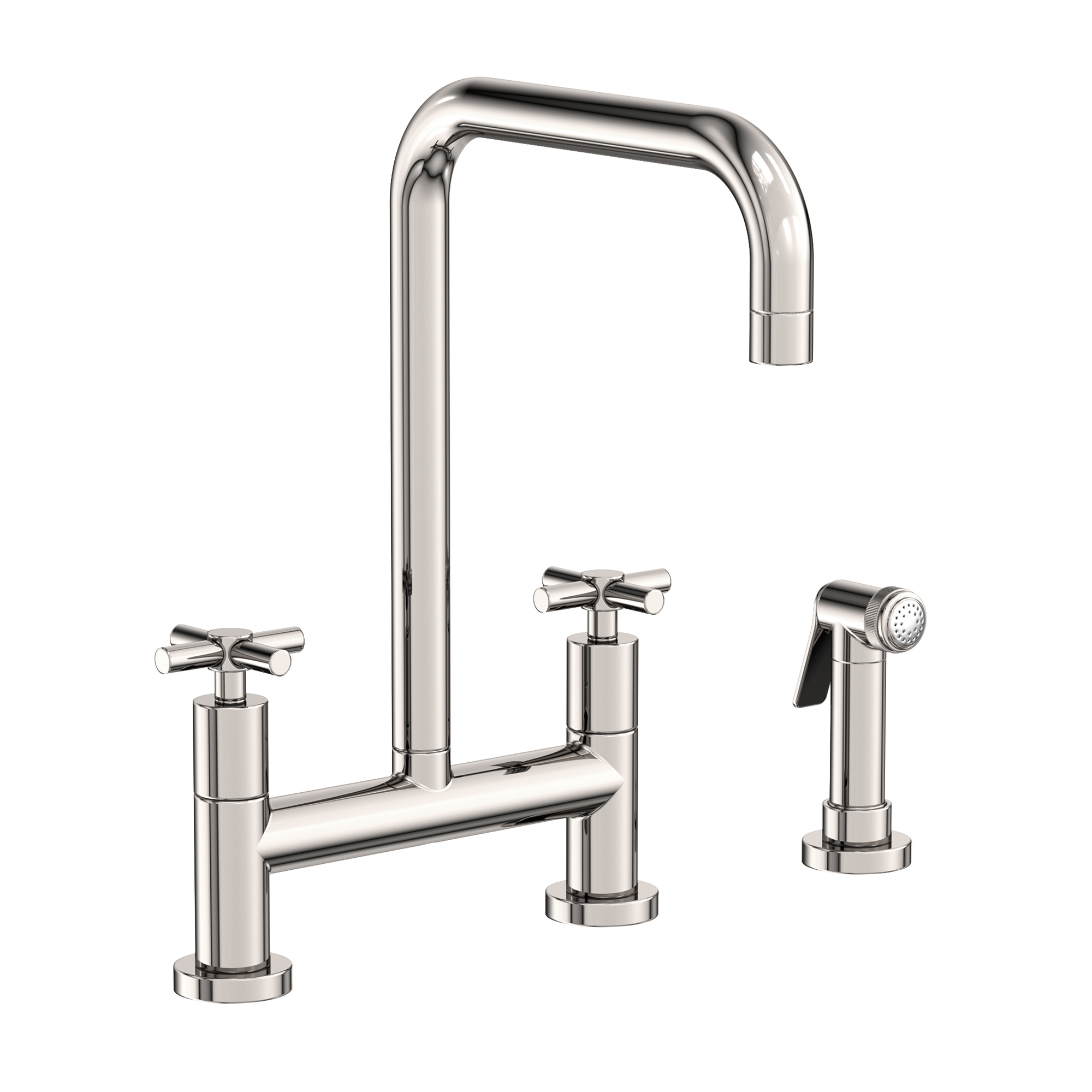 Newport Brass East Square® Kitchen Bridge Faucet with Side Spray