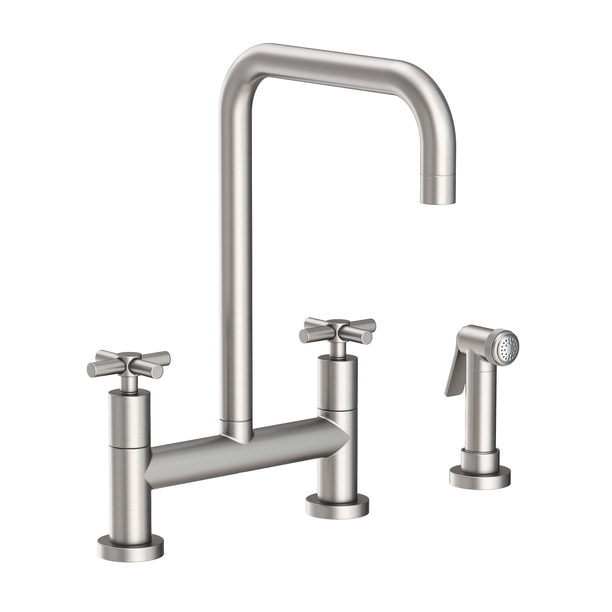 Newport Brass East Square® Kitchen Bridge Faucet with Side Spray