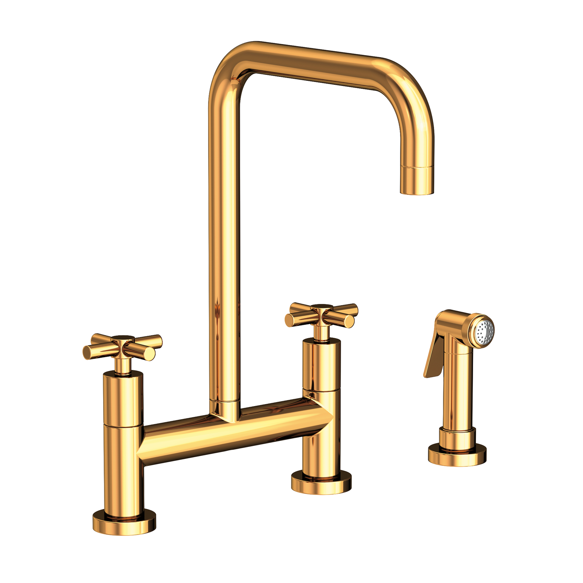 Newport Brass East Square® Kitchen Bridge Faucet with Side Spray