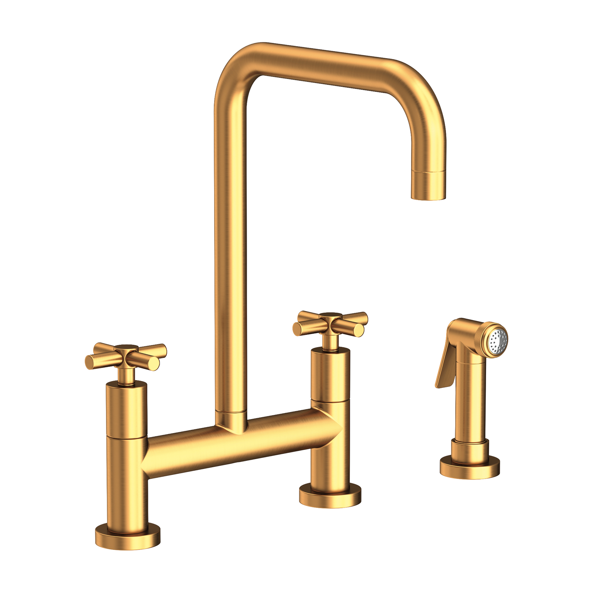 Newport Brass East Square® Kitchen Bridge Faucet with Side Spray